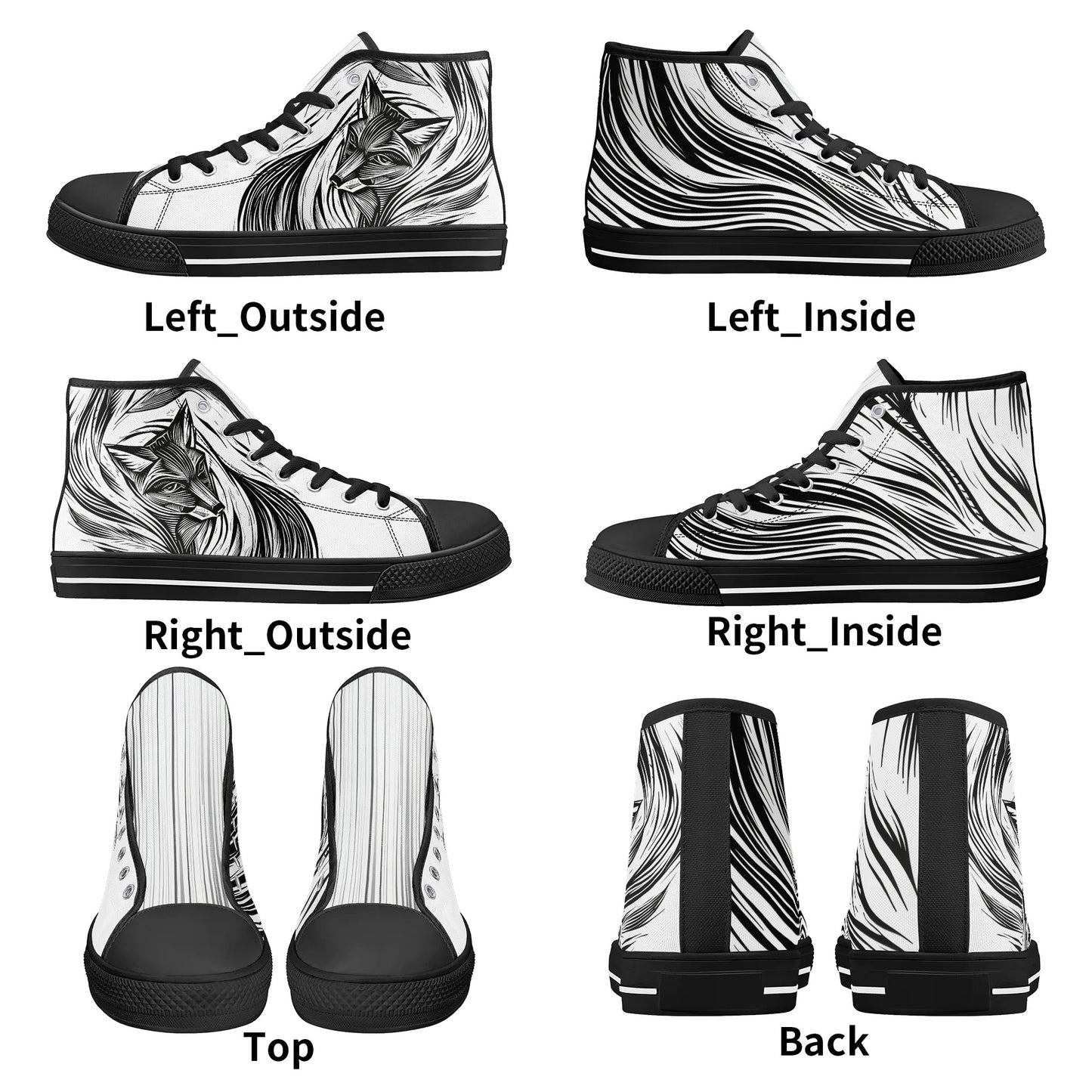 Lunar Fox High Top Canvas Shoes- Men
