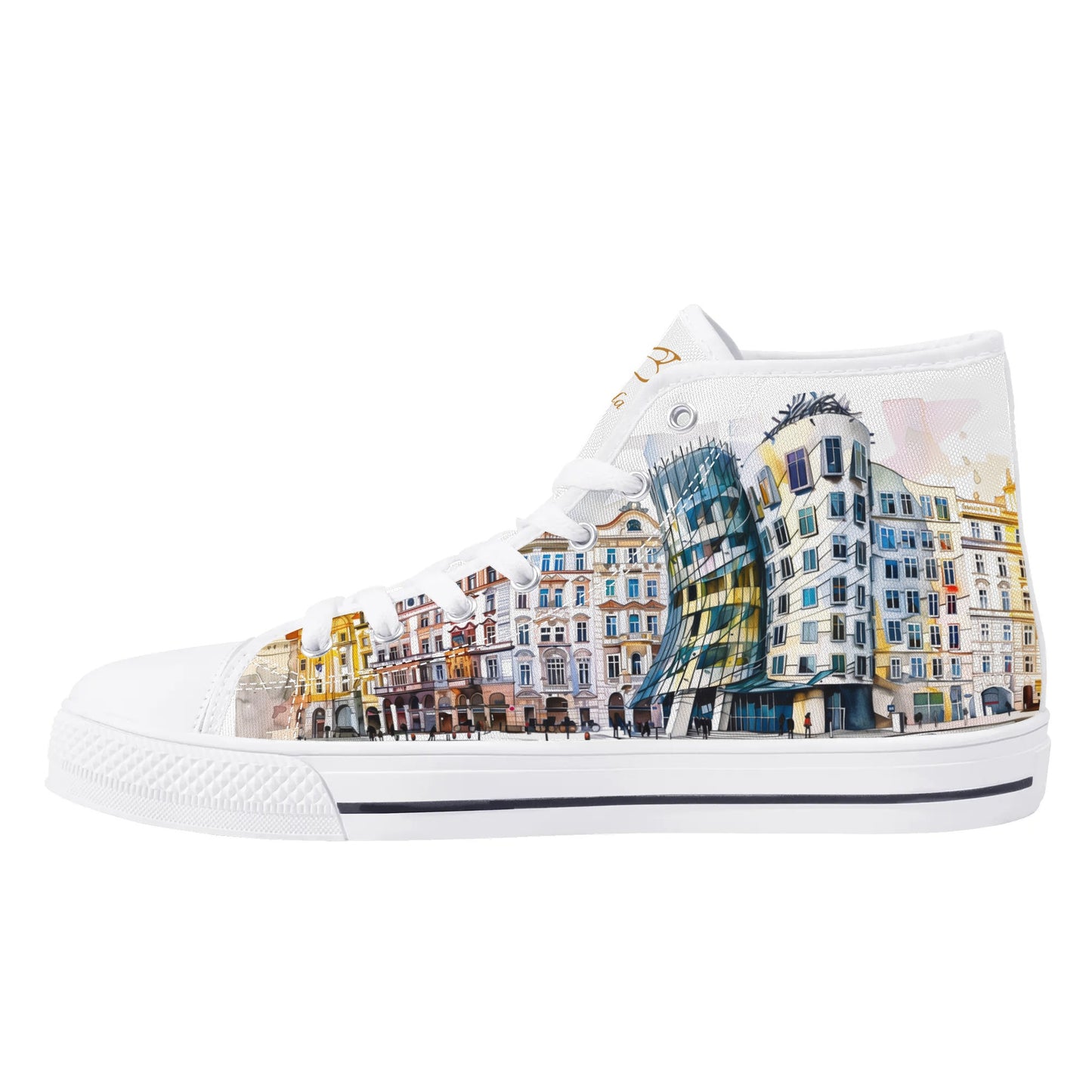 Prague Panorama High Top Canvas Shoes - Women