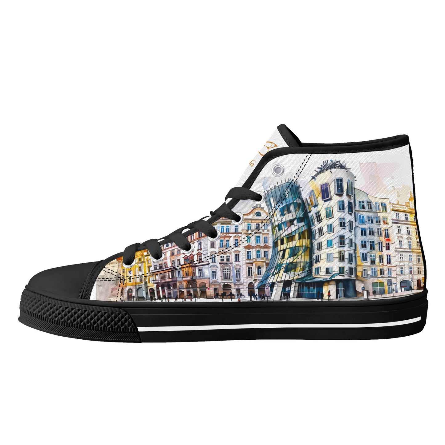 Prague Panorama High Top Canvas Shoes - Women