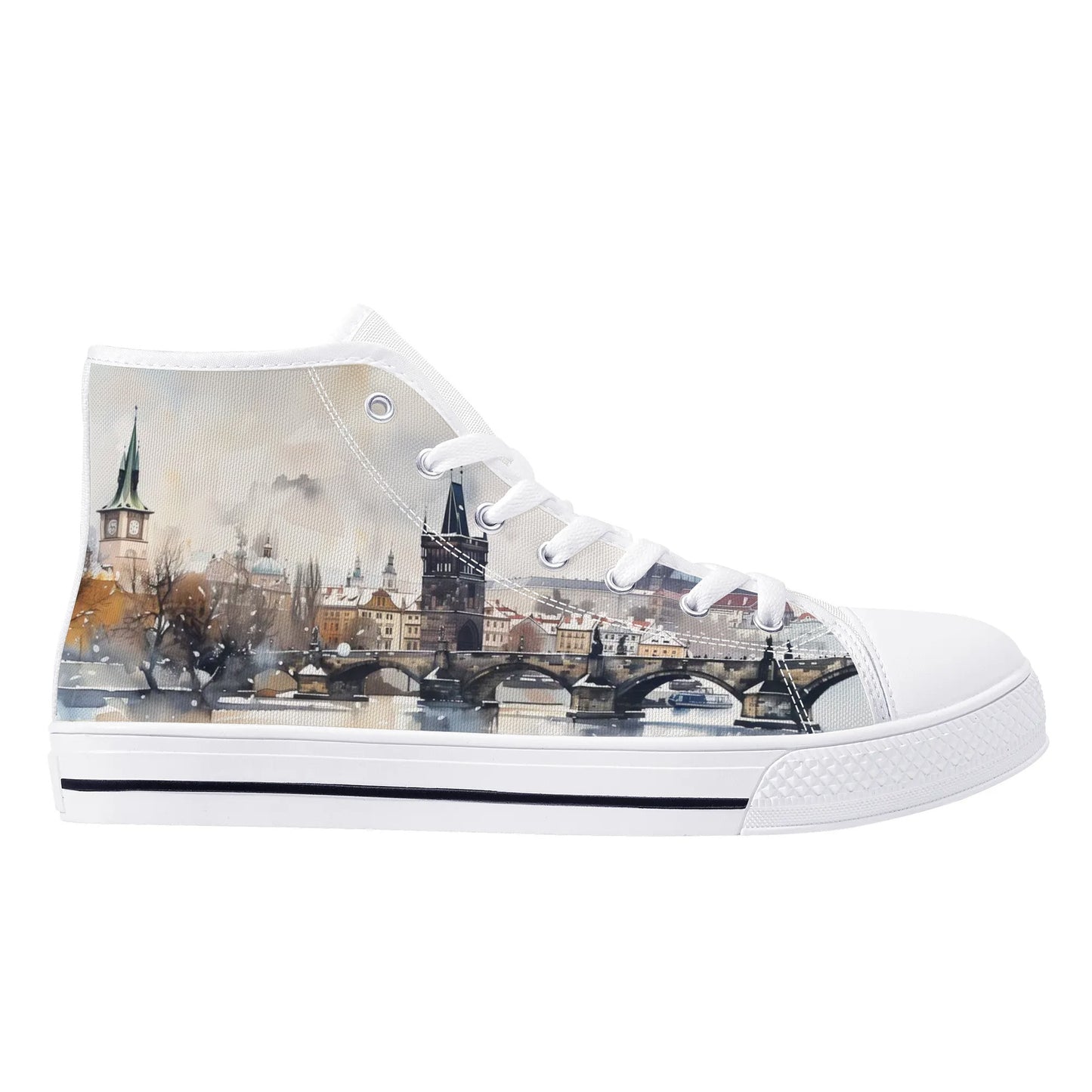 Prague Panorama High Top Canvas Shoes - Women