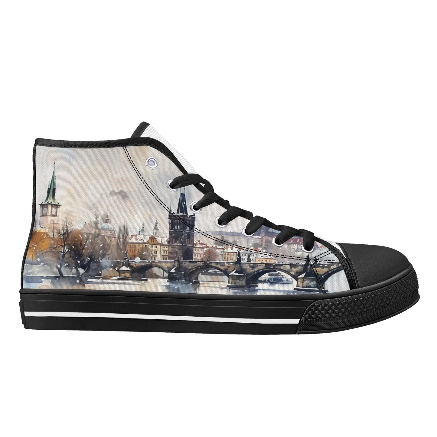 Prague Panorama High Top Canvas Shoes - Women