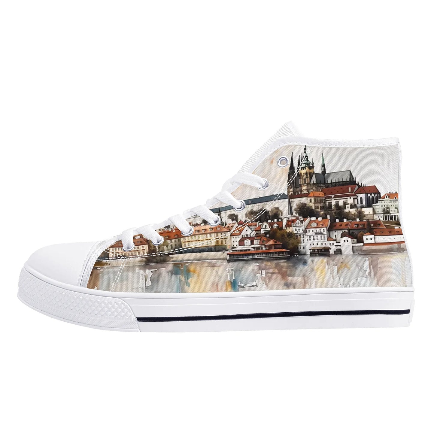 Prague Panorama High Top Canvas Shoes - Women