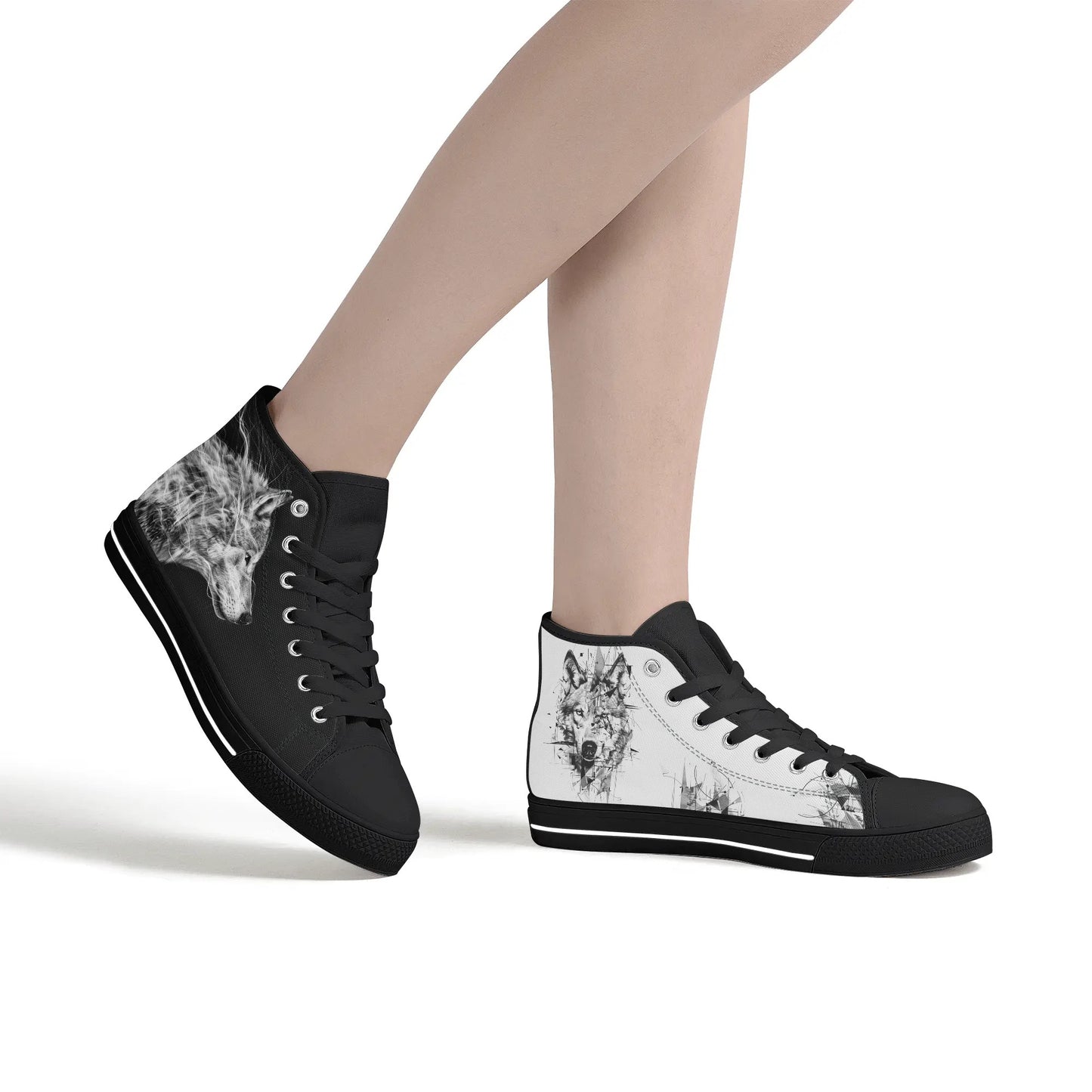 Wolf Whisper High Top Canvas Shoes - Women