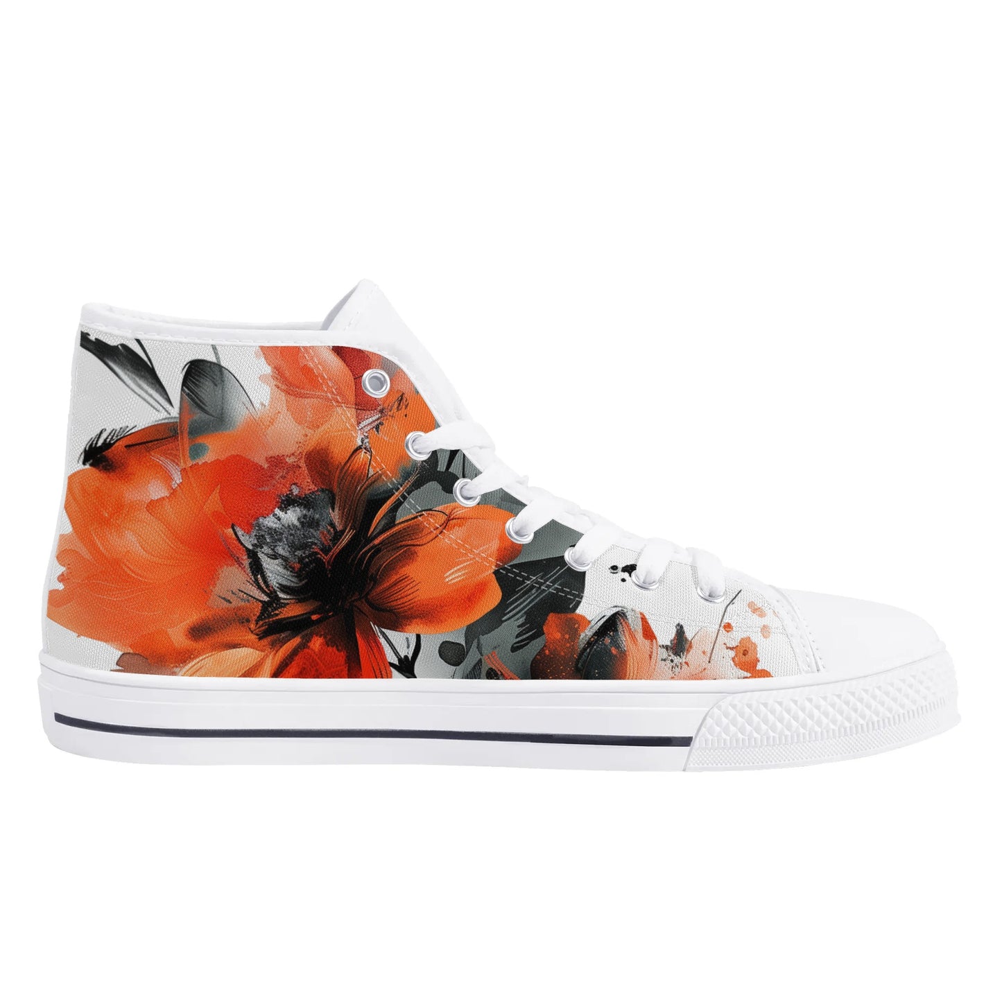 Poppy Dreams High Top Canvas Shoes - Women
