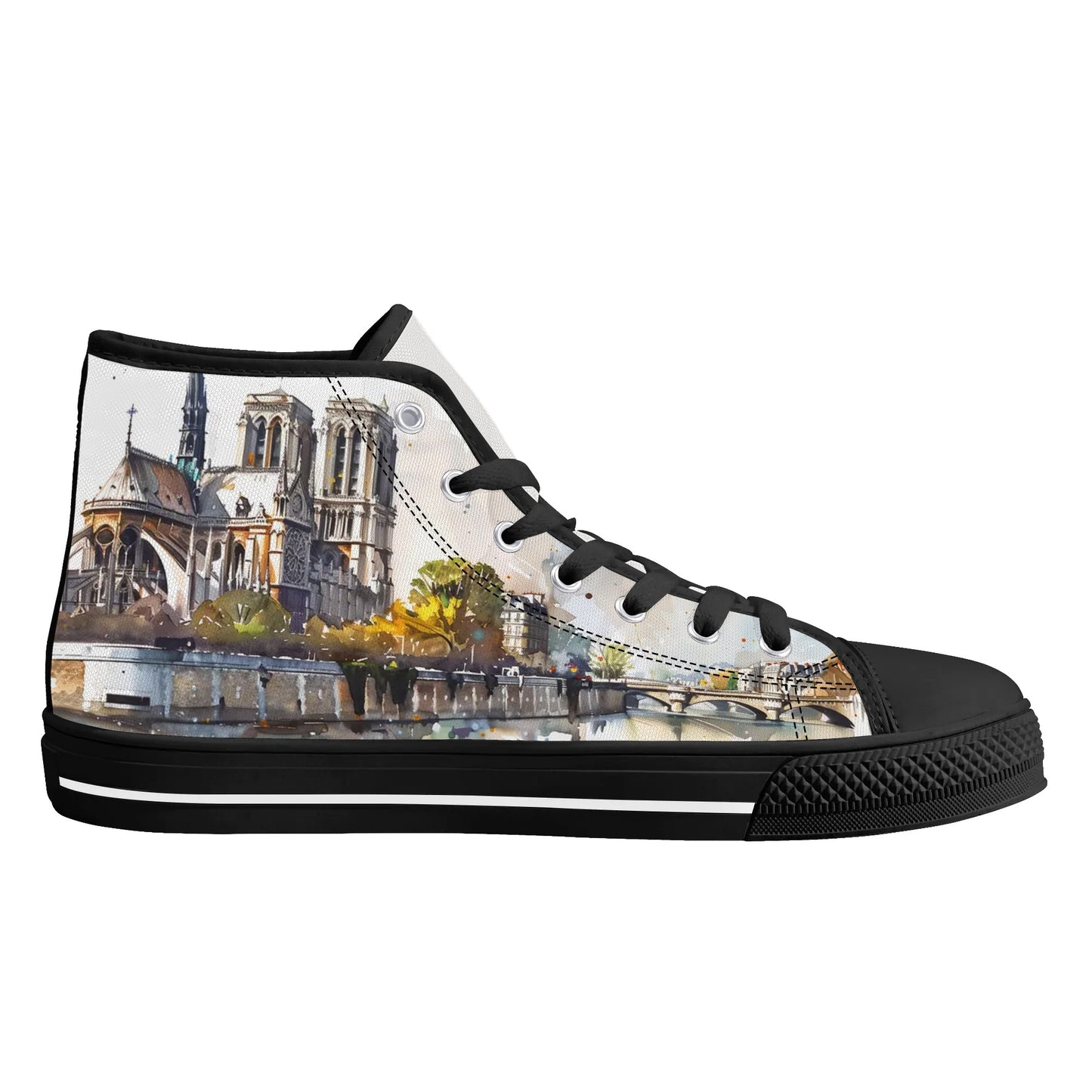 Parisian Panorama High Top Canvas Shoes - Men
