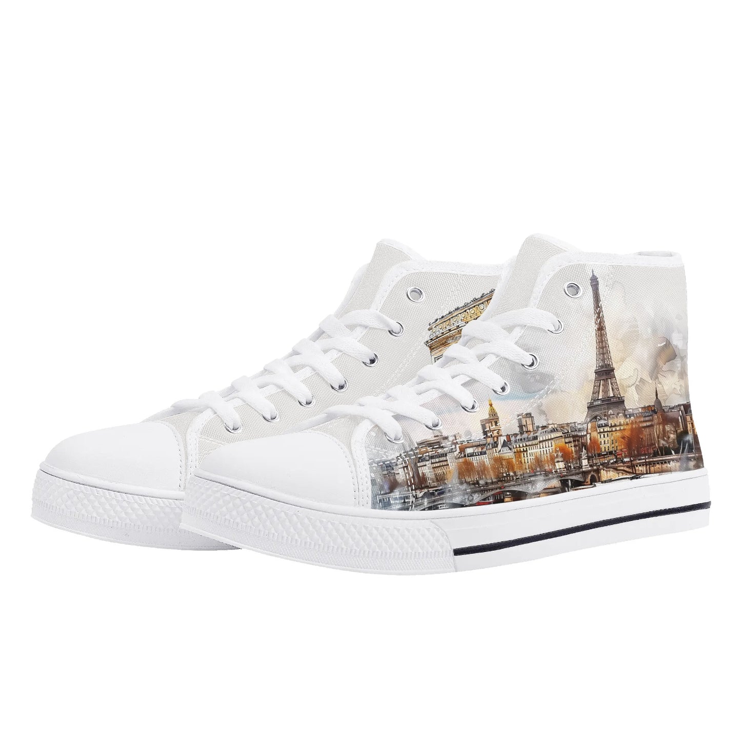 Parisian Panorama High Top Canvas Shoes - Men