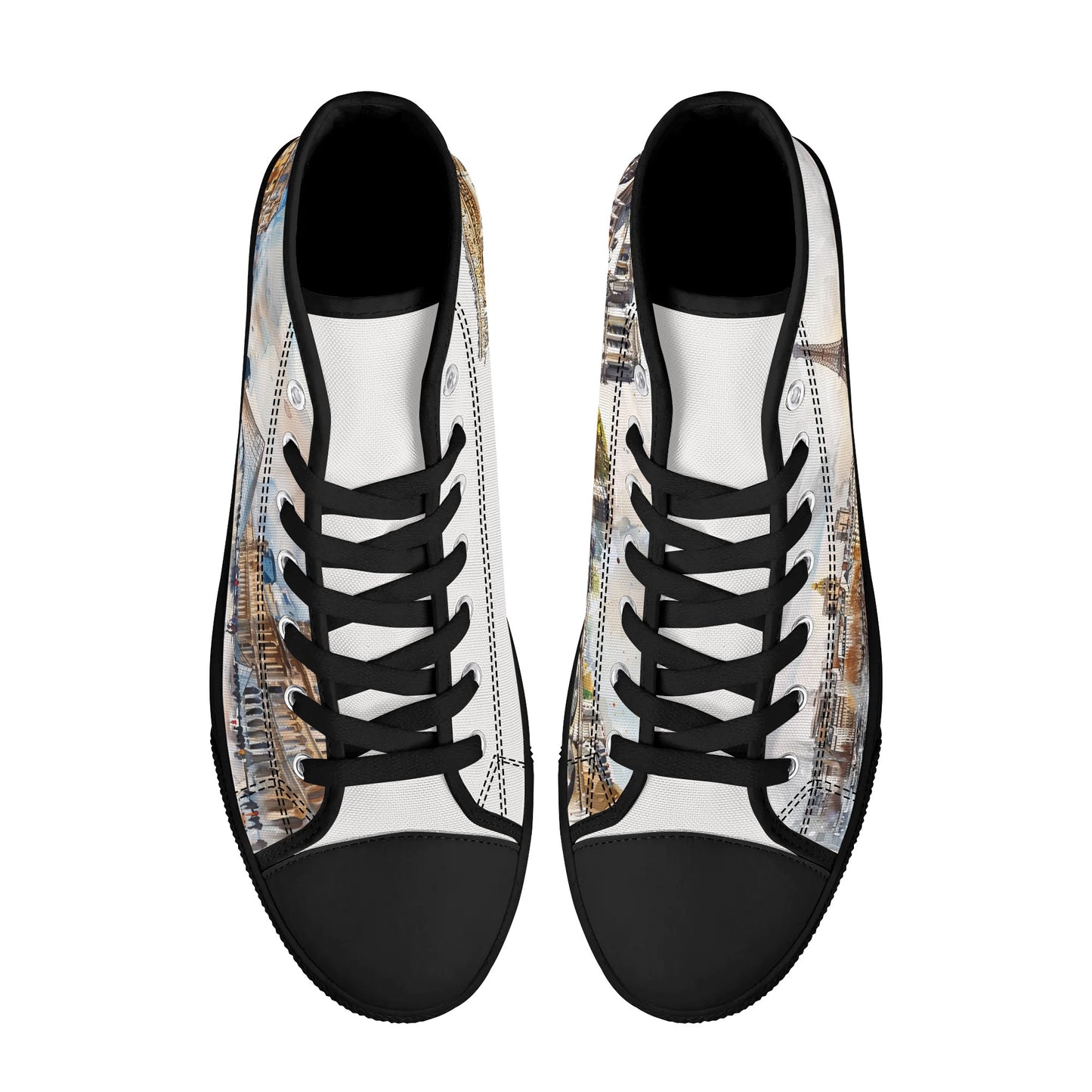Parisian Panorama High Top Canvas Shoes - Men
