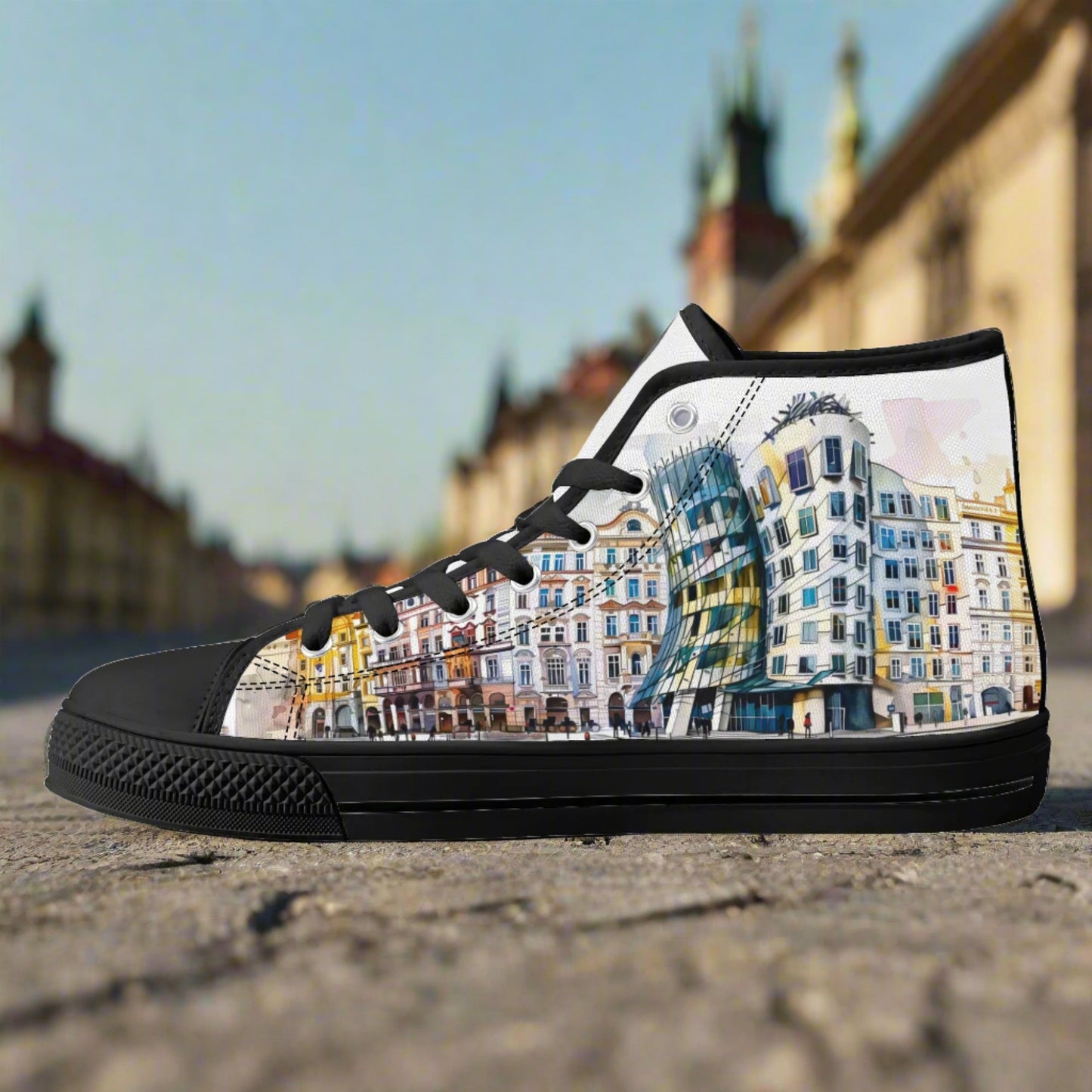 Prague Panorama High Top Canvas Shoes - Men