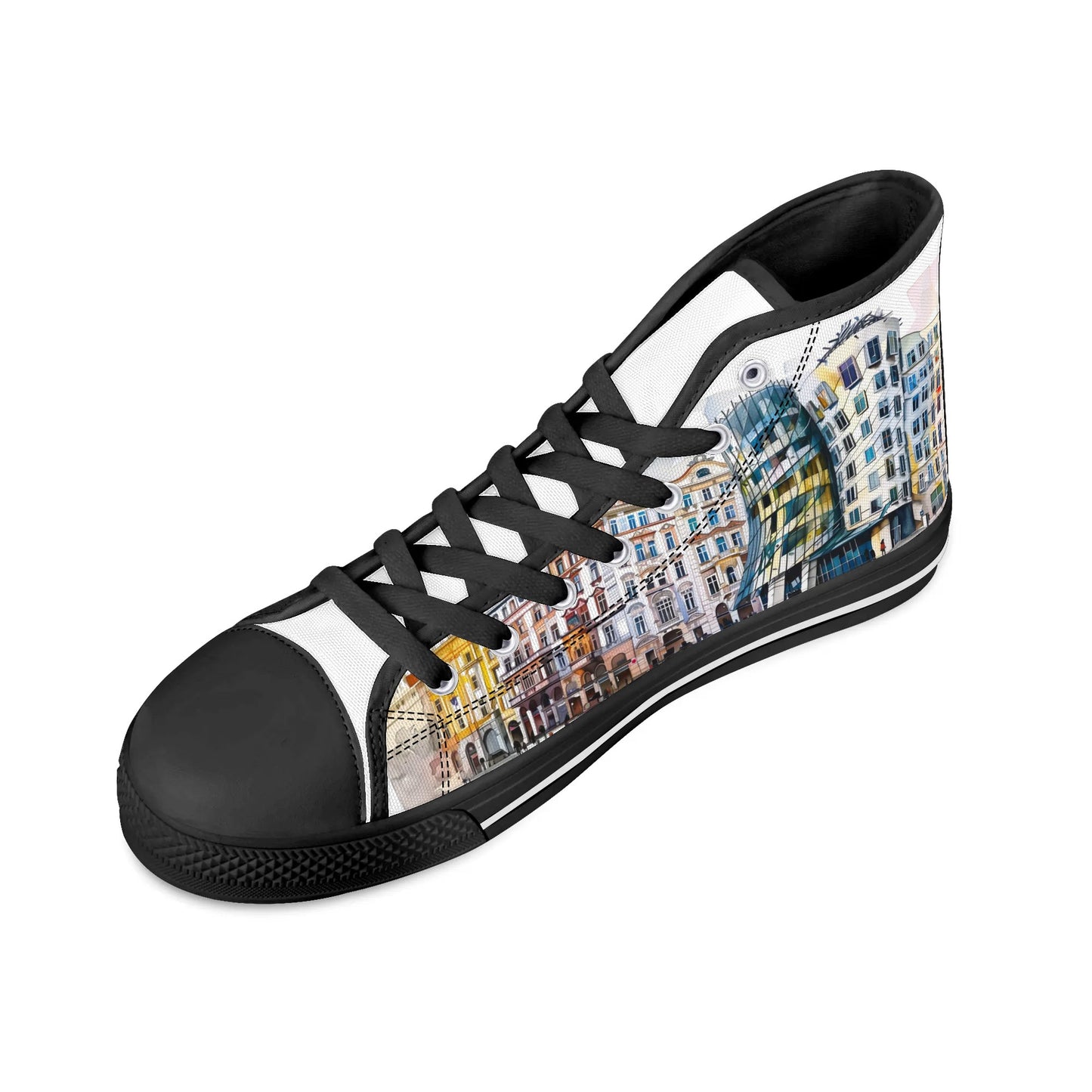 Prague Panorama High Top Canvas Shoes - Women