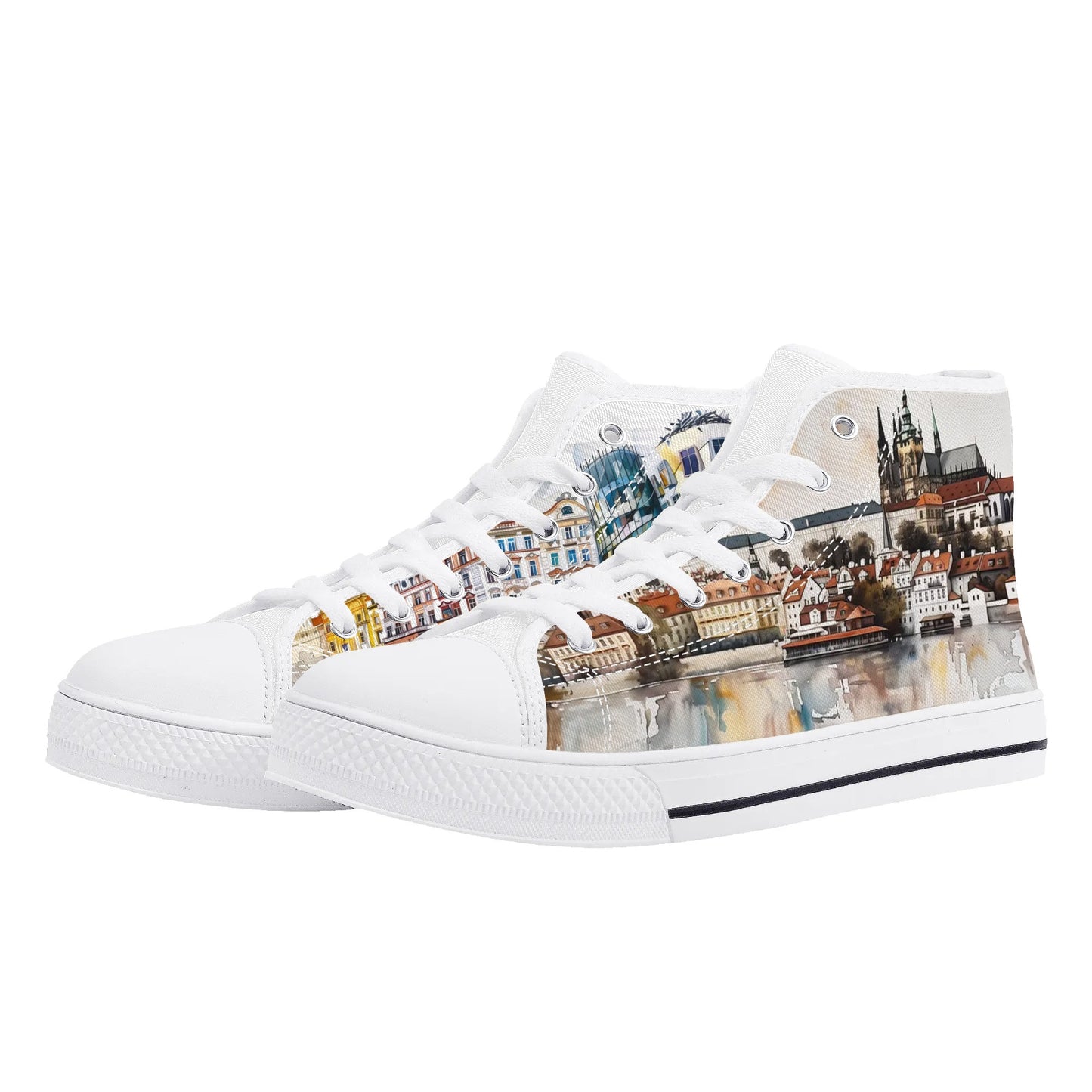 Prague Panorama High Top Canvas Shoes - Women