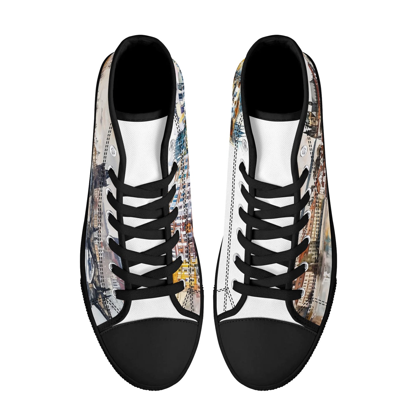 Prague Panorama High Top Canvas Shoes - Women