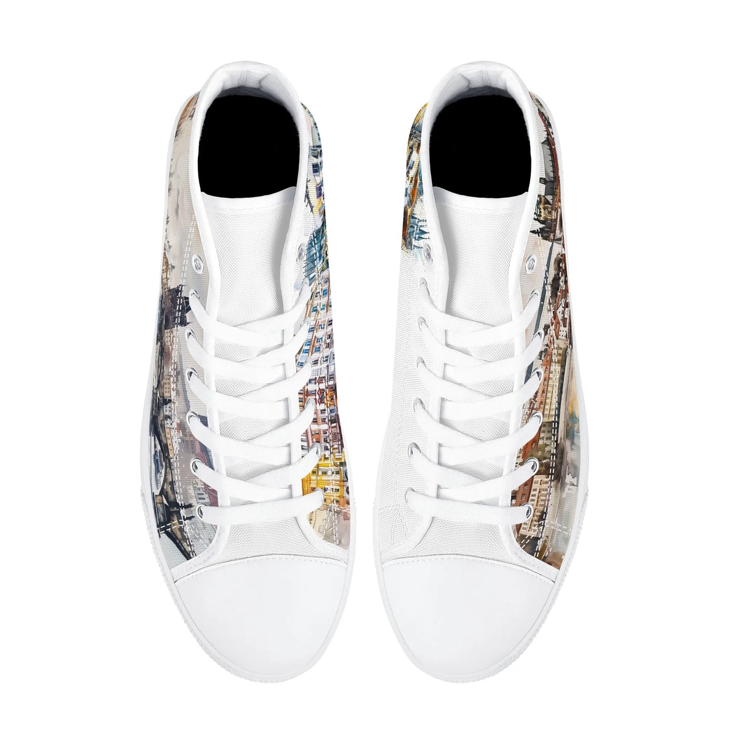 Prague Panorama High Top Canvas Shoes - Women