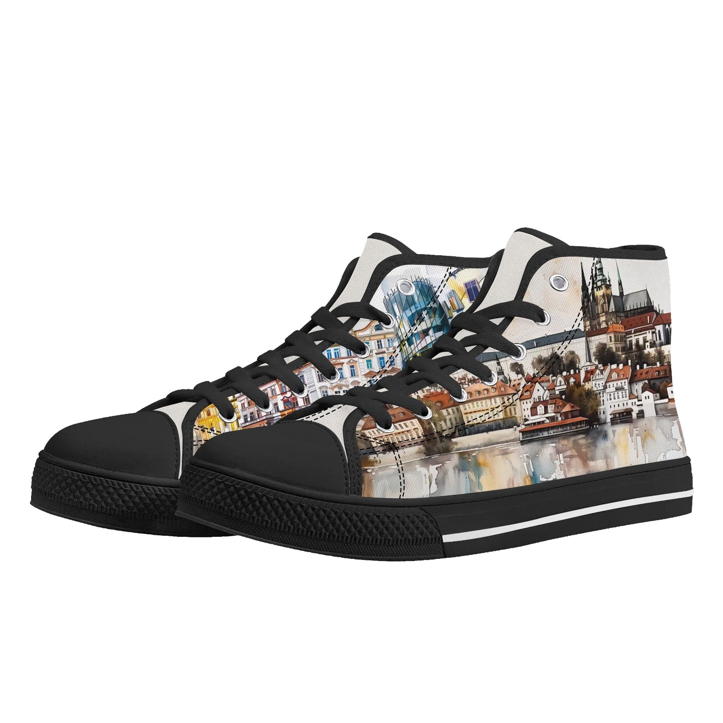 Prague Panorama High Top Canvas Shoes - Men