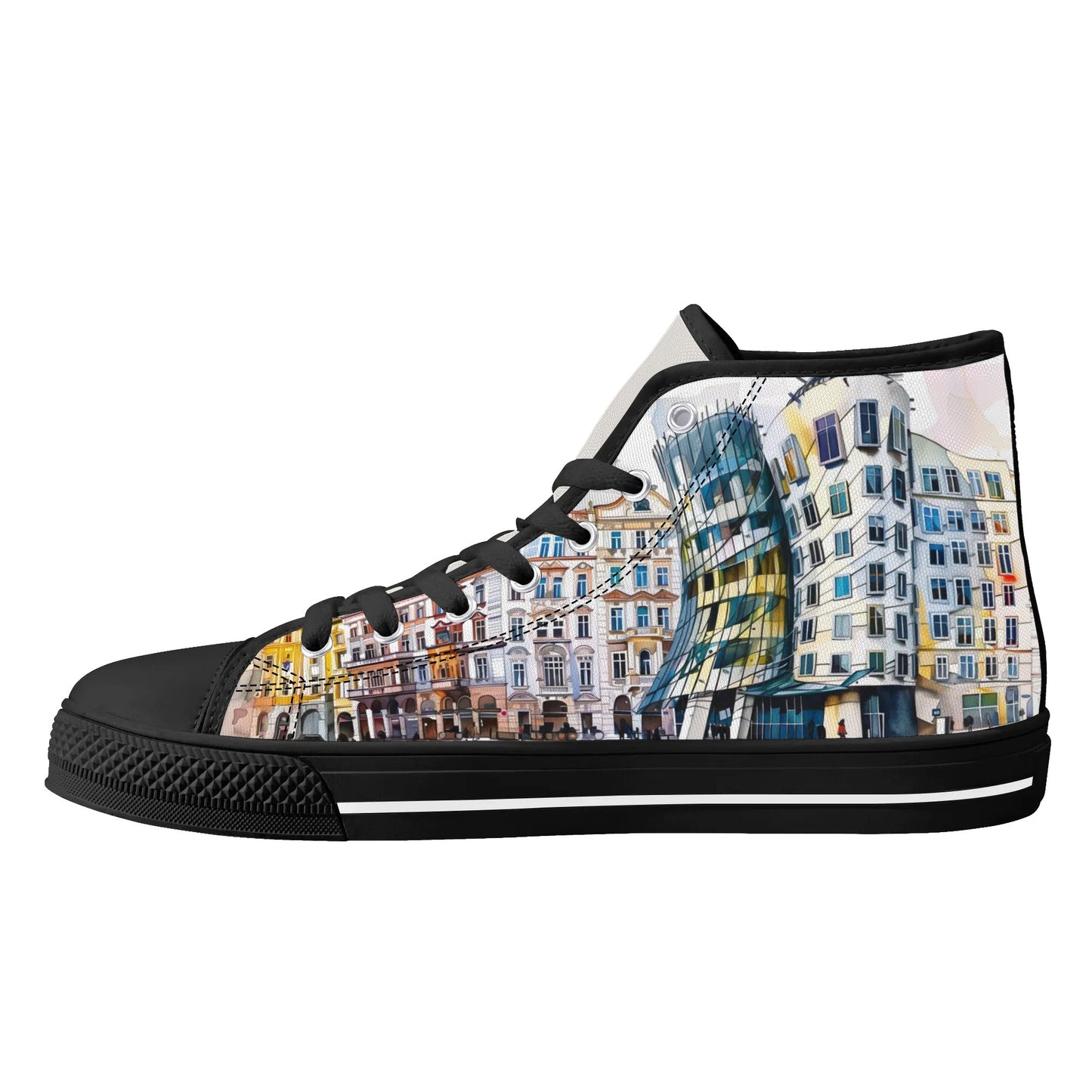 Prague Panorama High Top Canvas Shoes - Men
