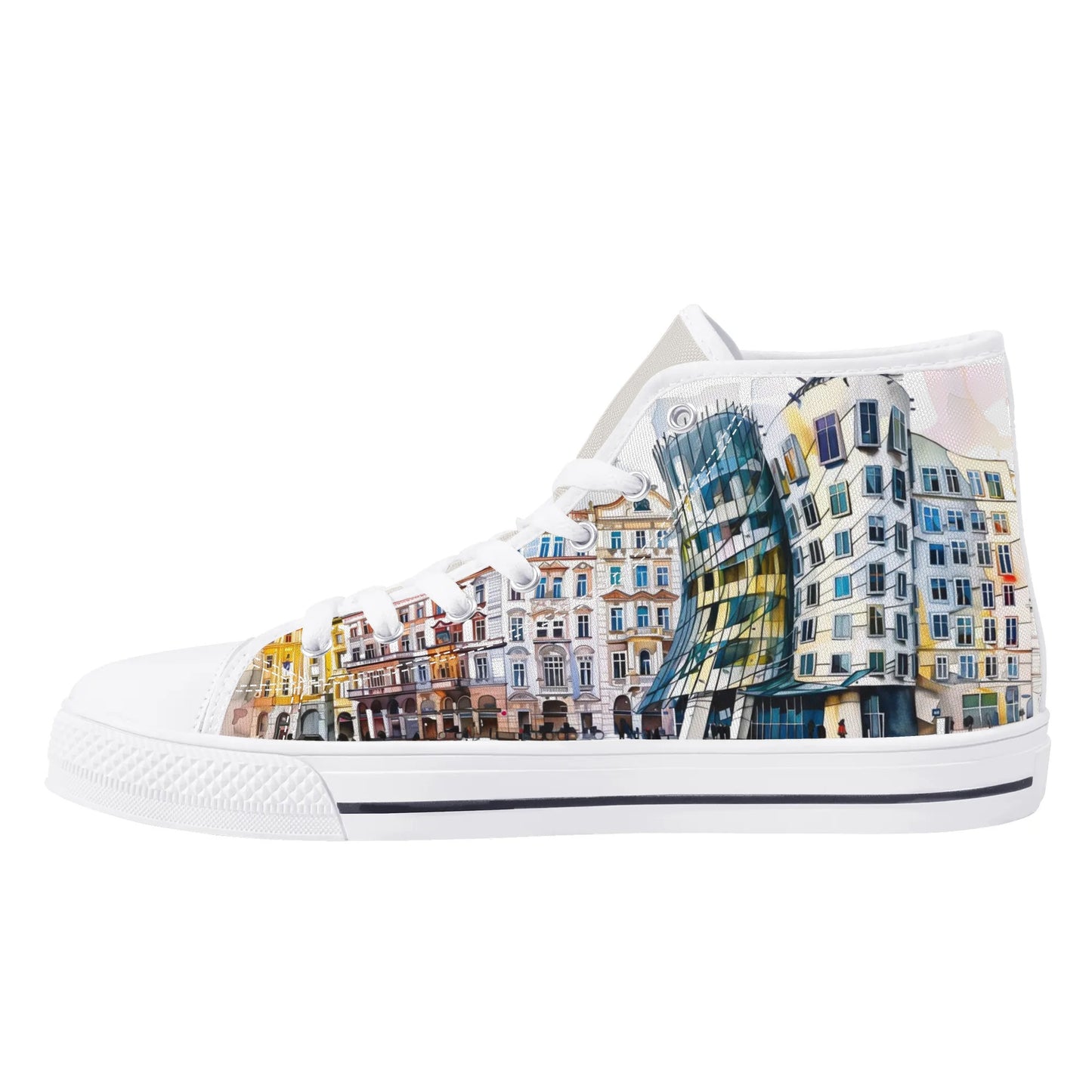 Prague Panorama High Top Canvas Shoes - Men