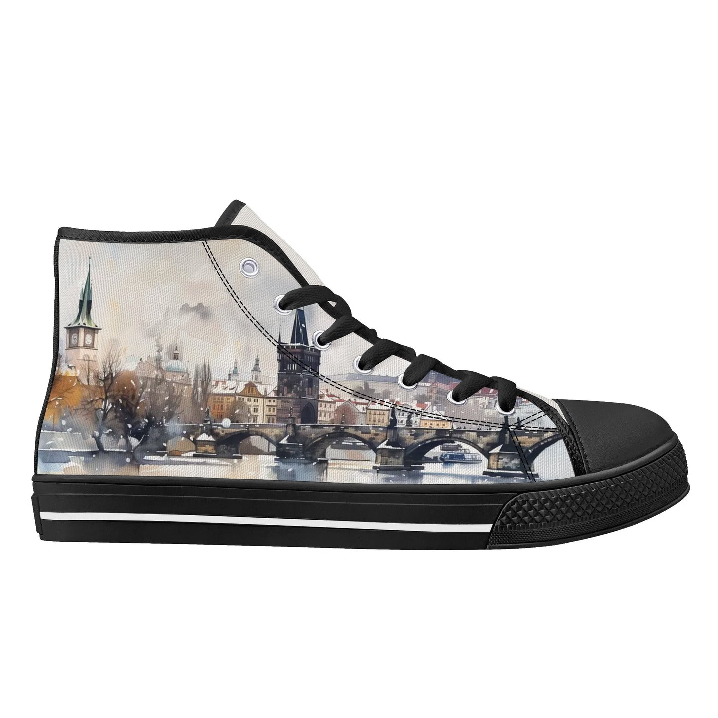 Prague Panorama High Top Canvas Shoes - Men