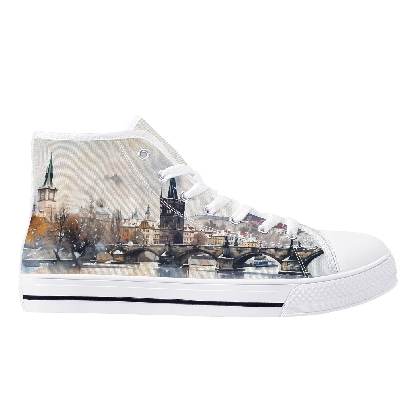 Prague Panorama High Top Canvas Shoes - Men