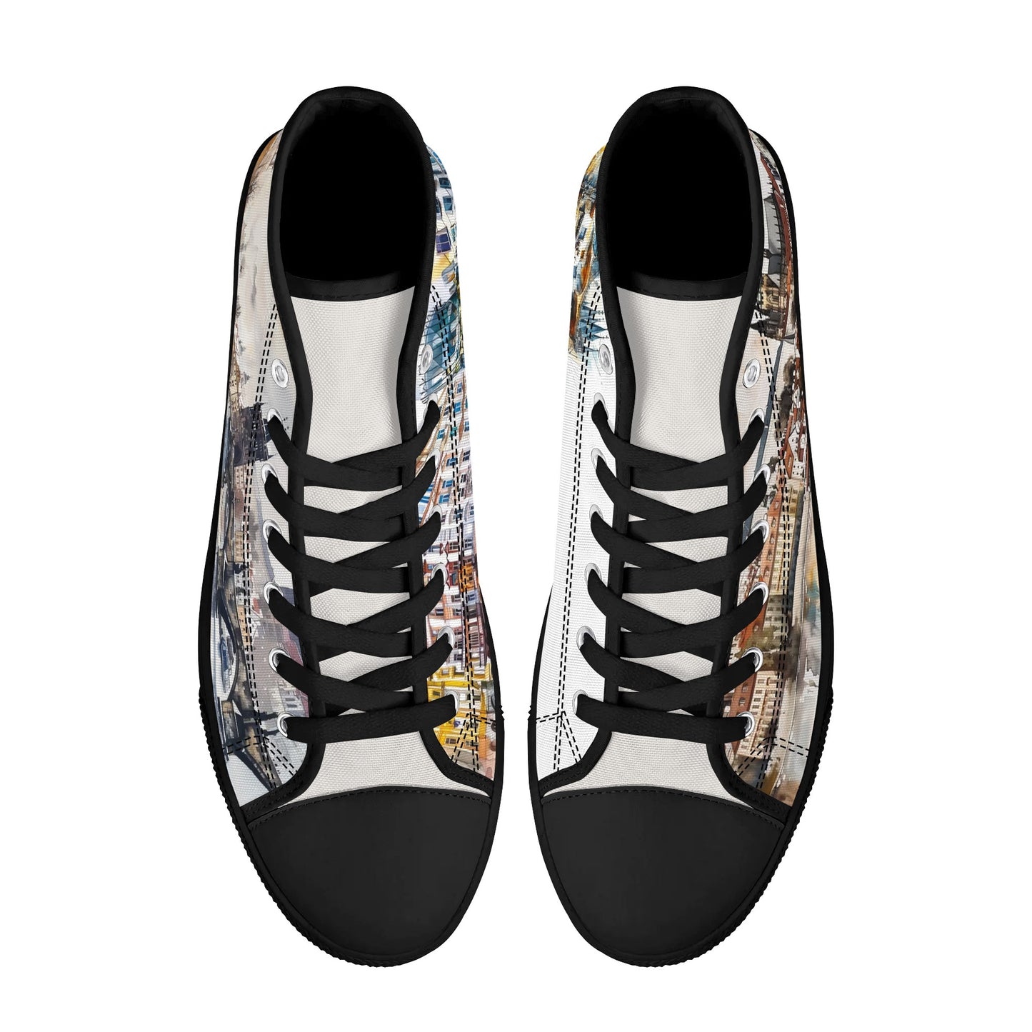 Prague Panorama High Top Canvas Shoes - Men