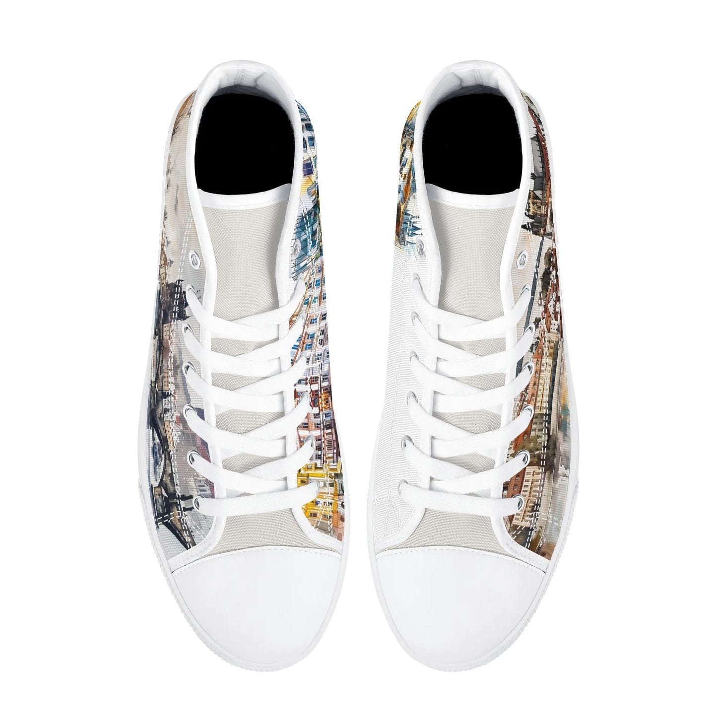 Prague Panorama High Top Canvas Shoes - Men