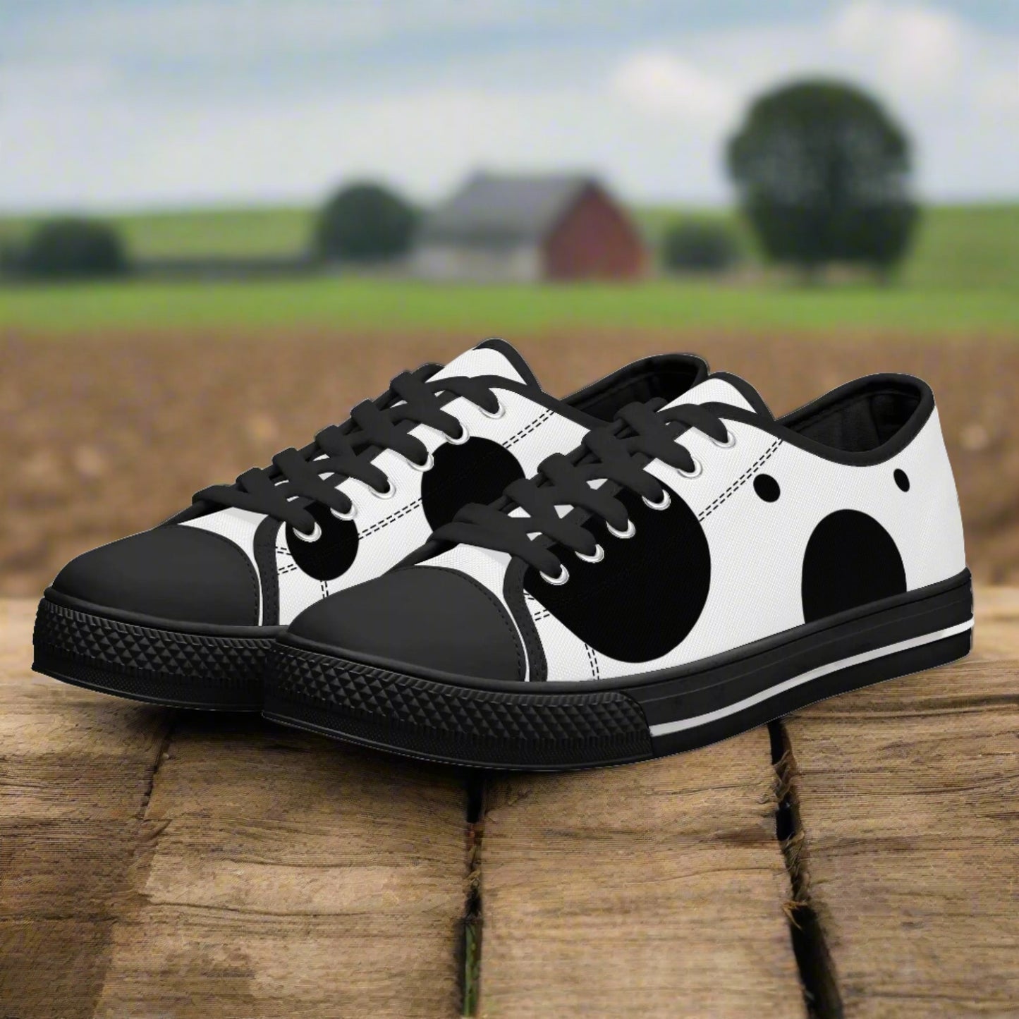 Dotty Chic Low Top Canvas Shoes - Women