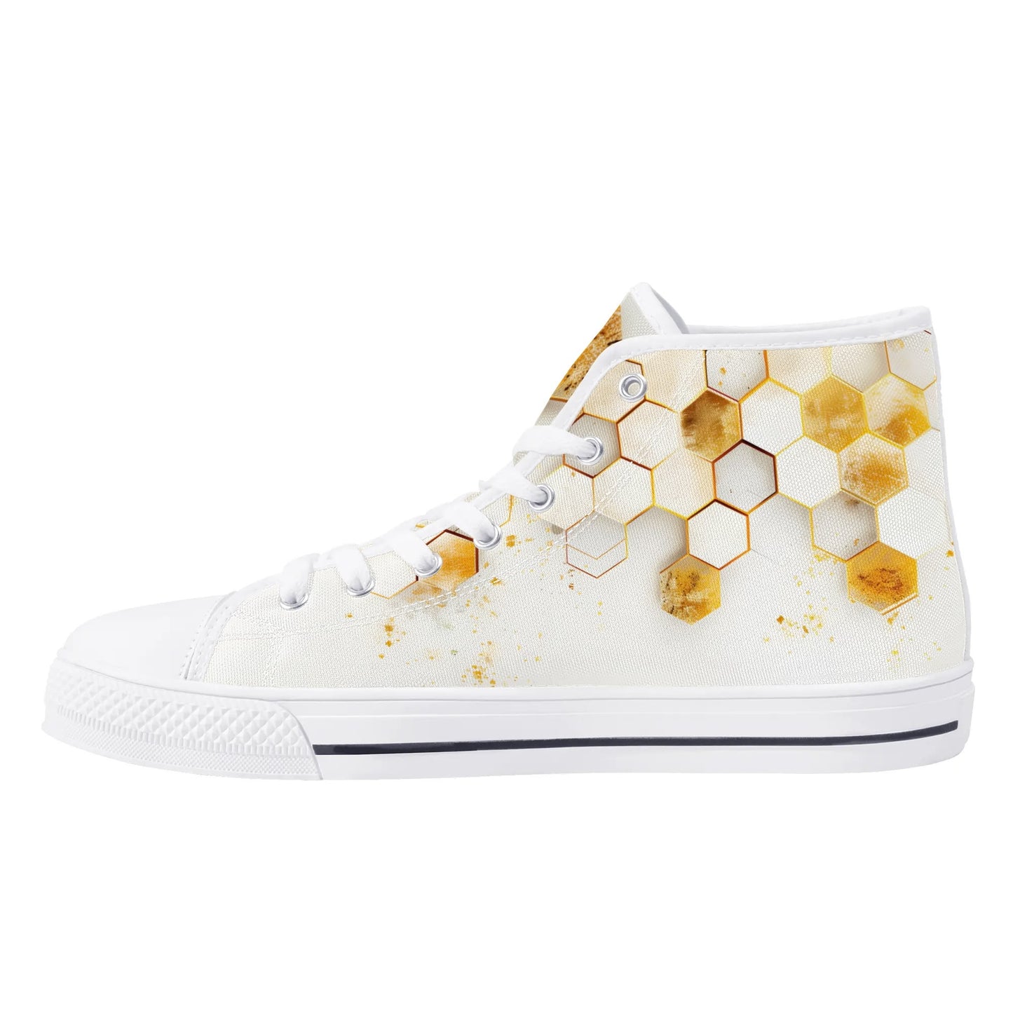 Golden Hive High Top Canvas Shoes - Women