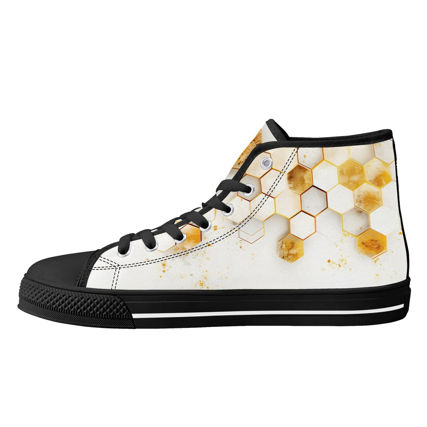 Golden Hive High Top Canvas Shoes - Women