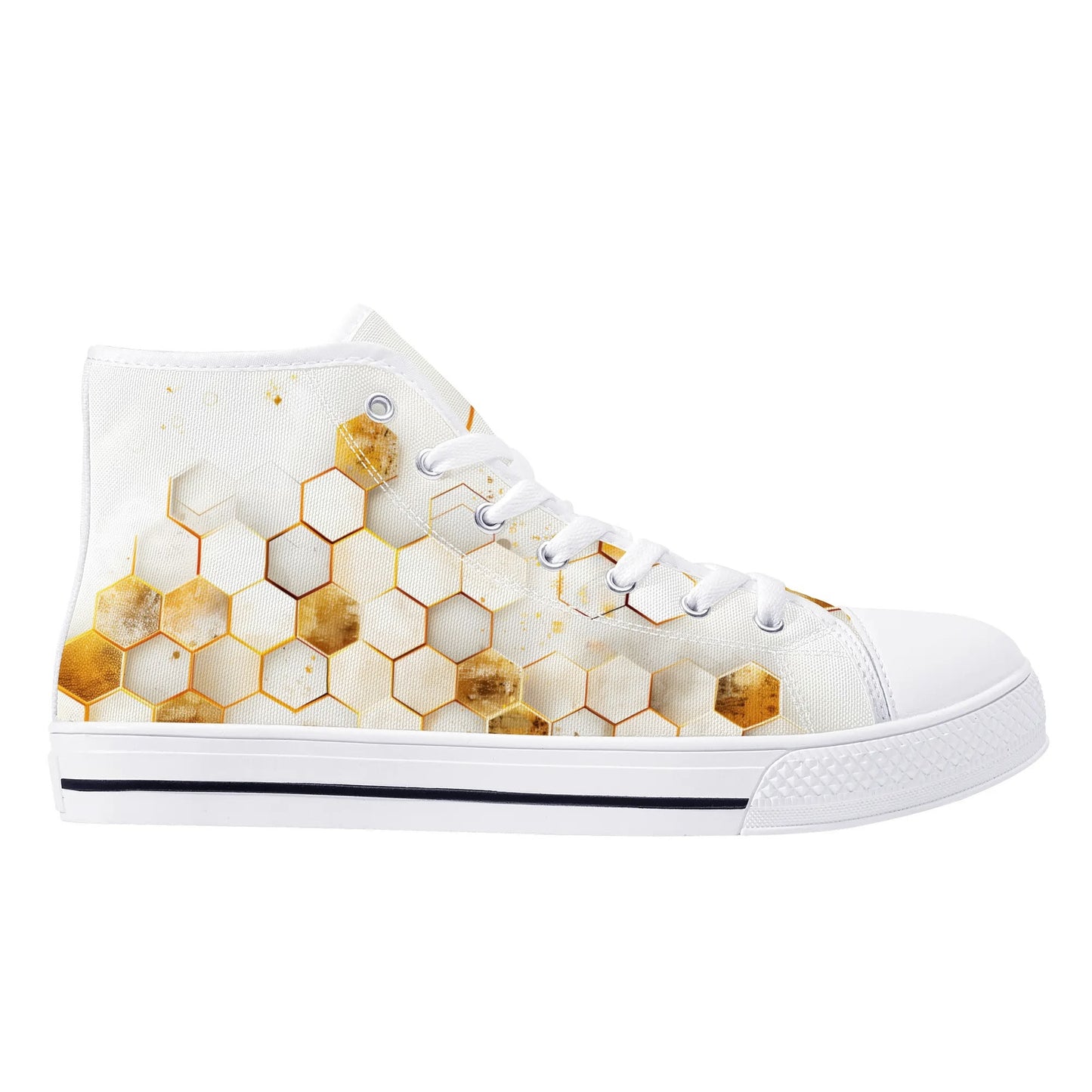 Golden Hive High Top Canvas Shoes - Women