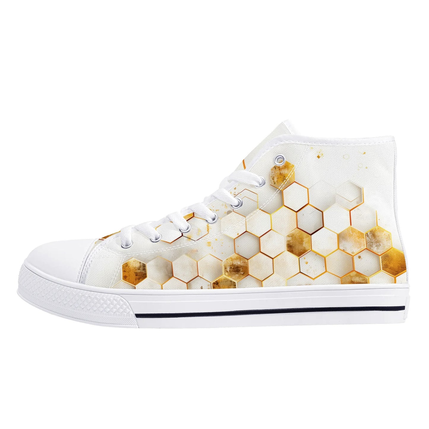 Golden Hive High Top Canvas Shoes - Women