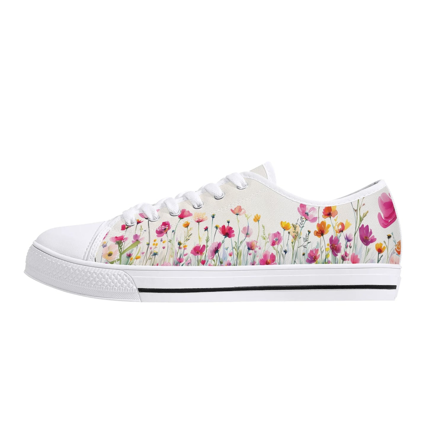 Floral Fusion Low Top Canvas Shoes - Women