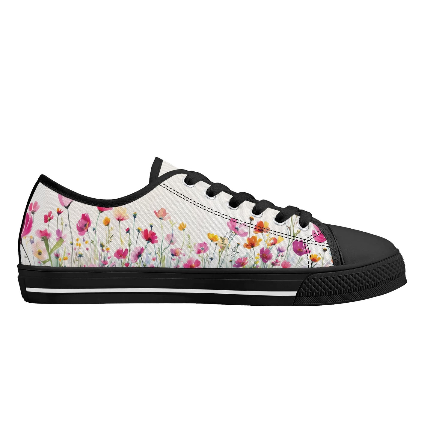 Floral Fusion Low Top Canvas Shoes - Women