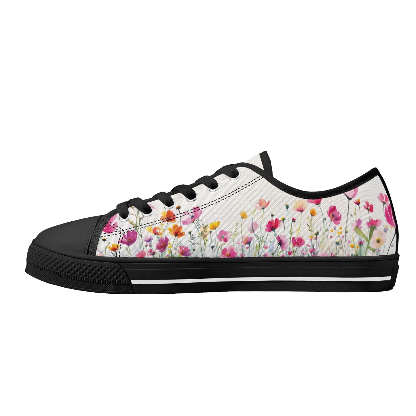 Floral Fusion Low Top Canvas Shoes - Women