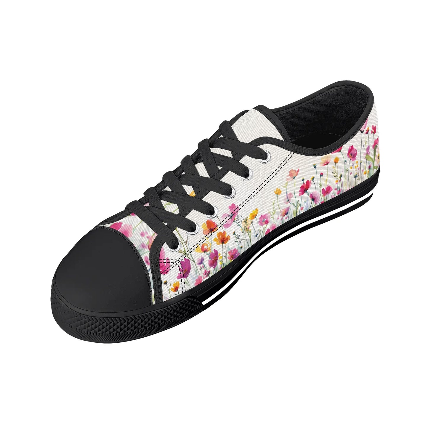 Floral Fusion Low Top Canvas Shoes - Women