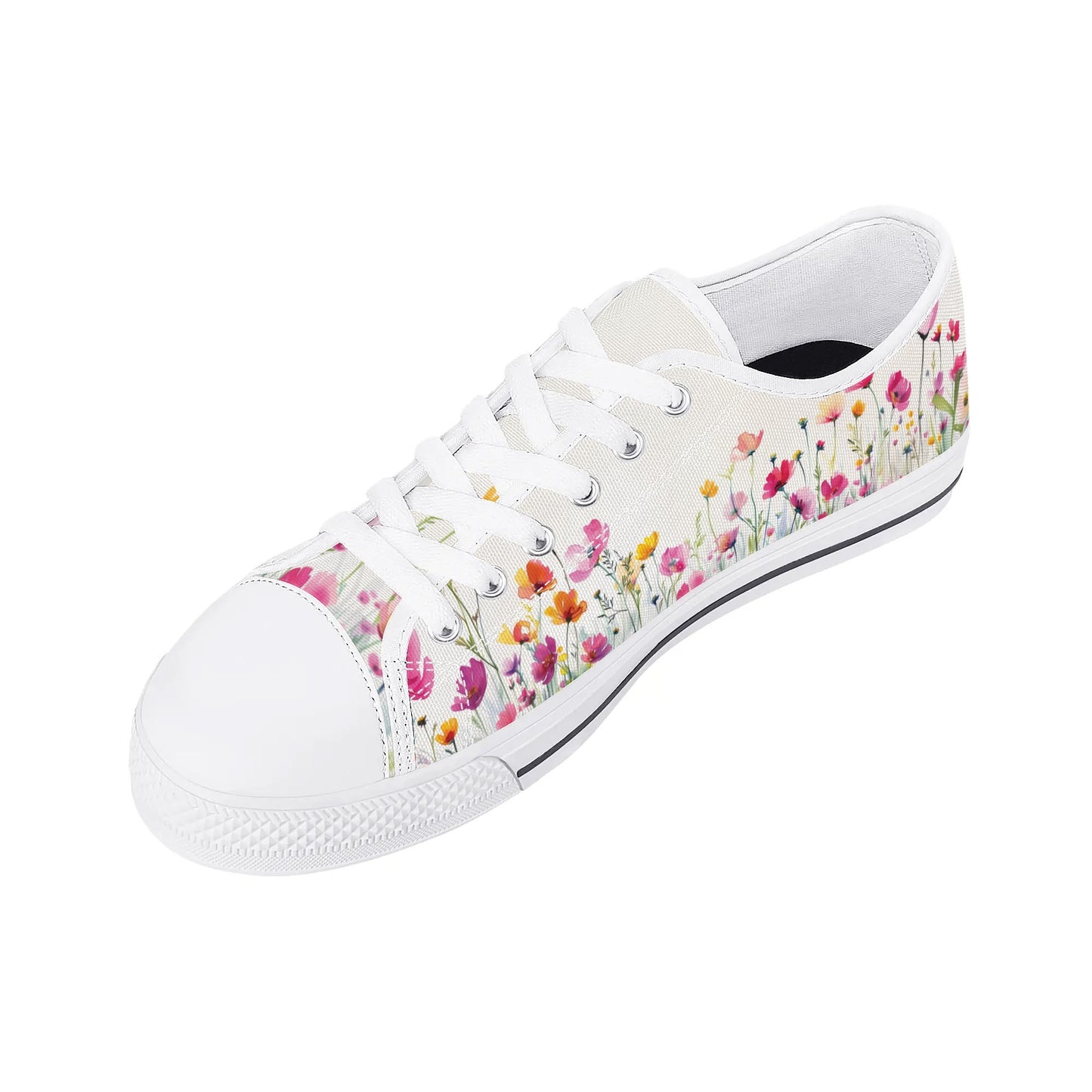 Floral Fusion Low Top Canvas Shoes - Women