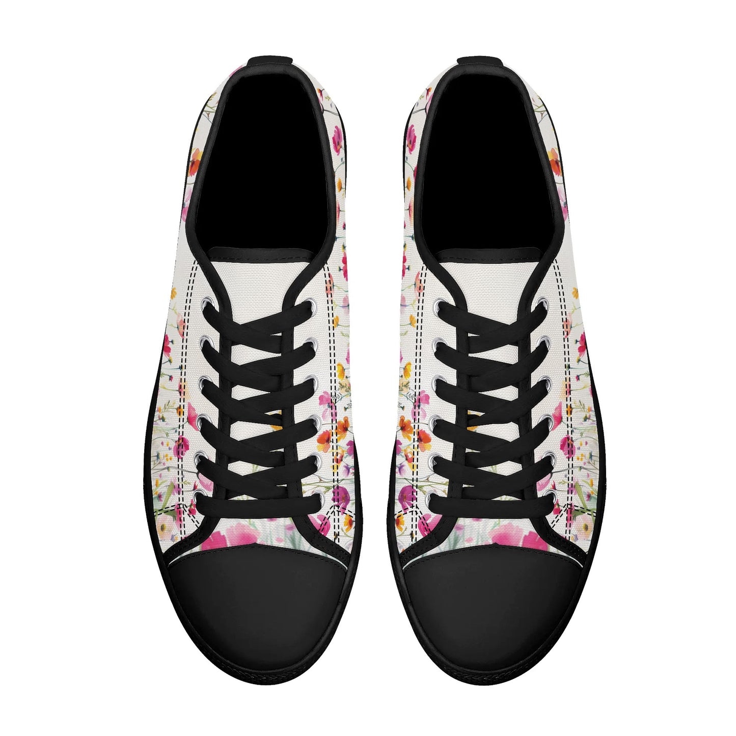 Floral Fusion Low Top Canvas Shoes - Women