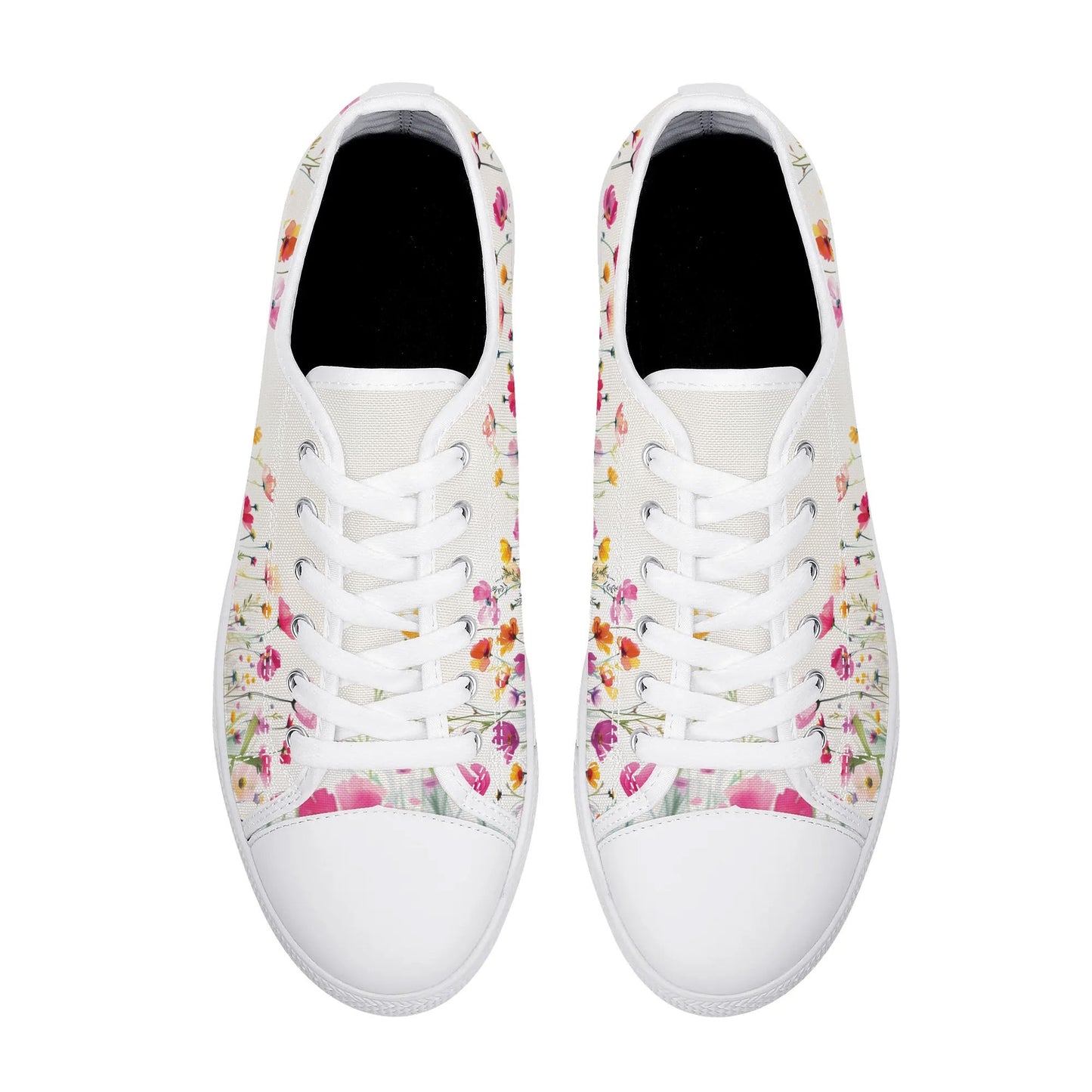 Floral Fusion Low Top Canvas Shoes - Women