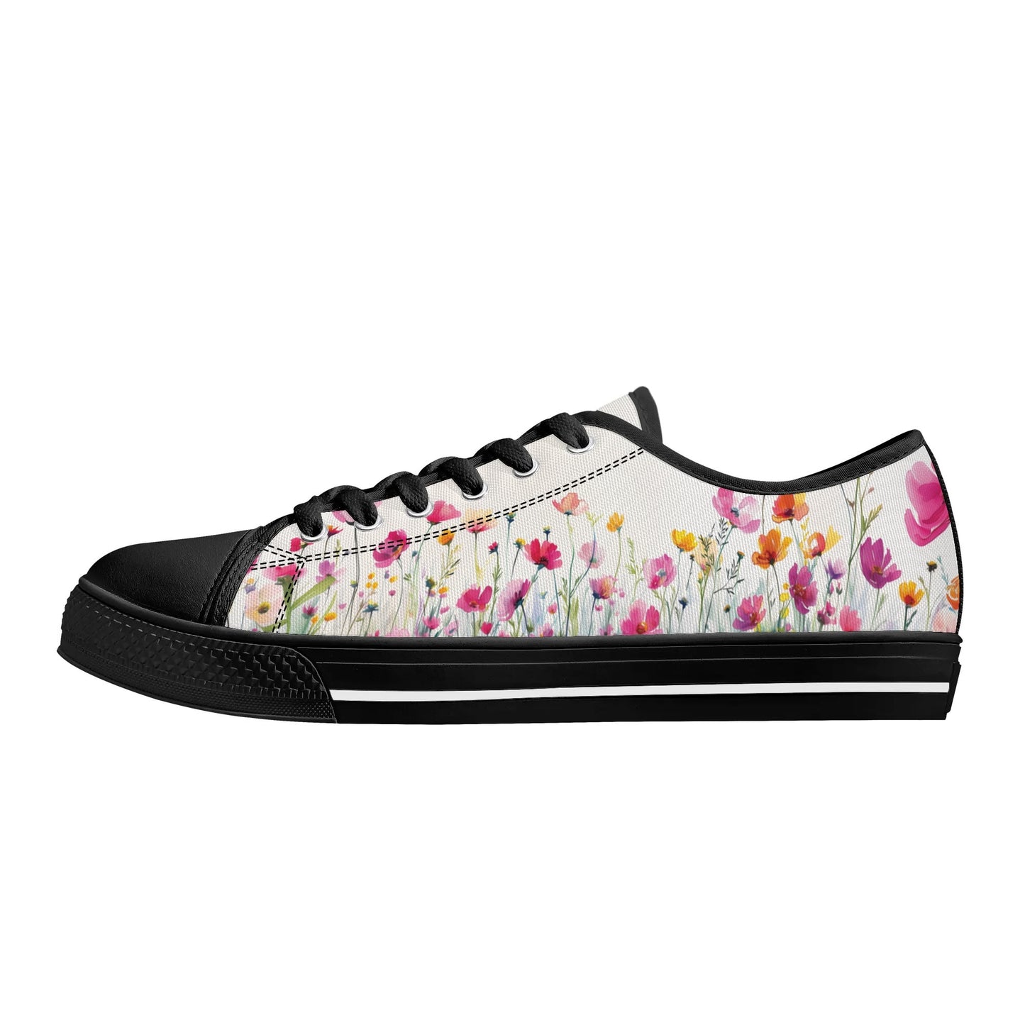Floral Fusion Low Top Canvas Shoes - Women