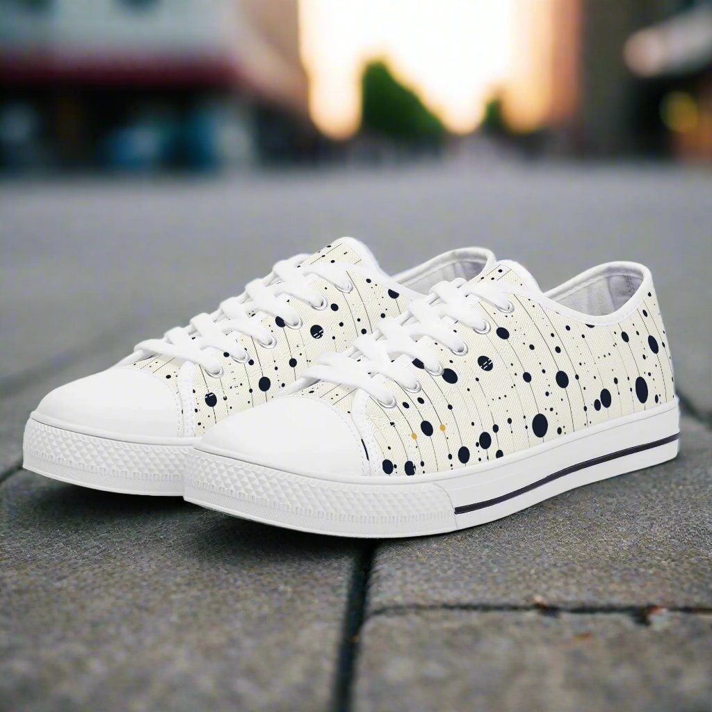Astro Polka Low Top Canvas Shoes - Women