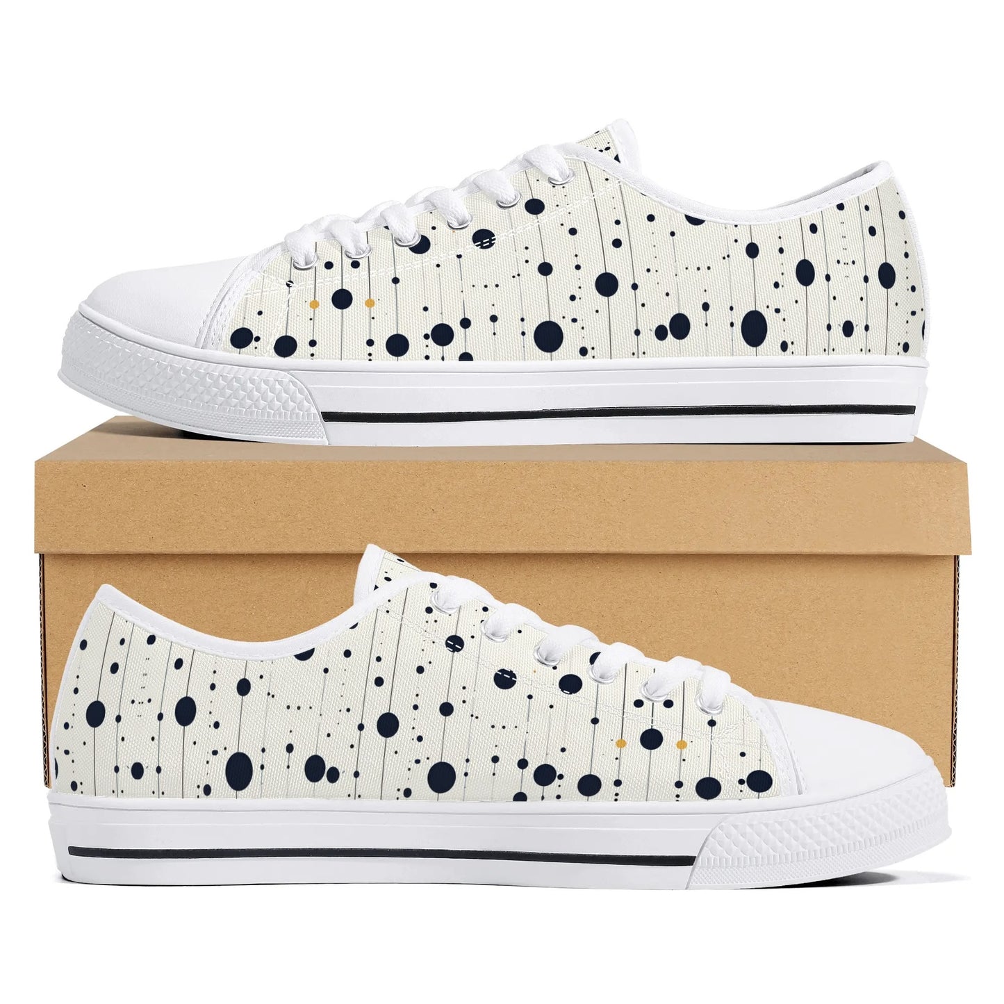 Astro Polka Low Top Canvas Shoes - Women