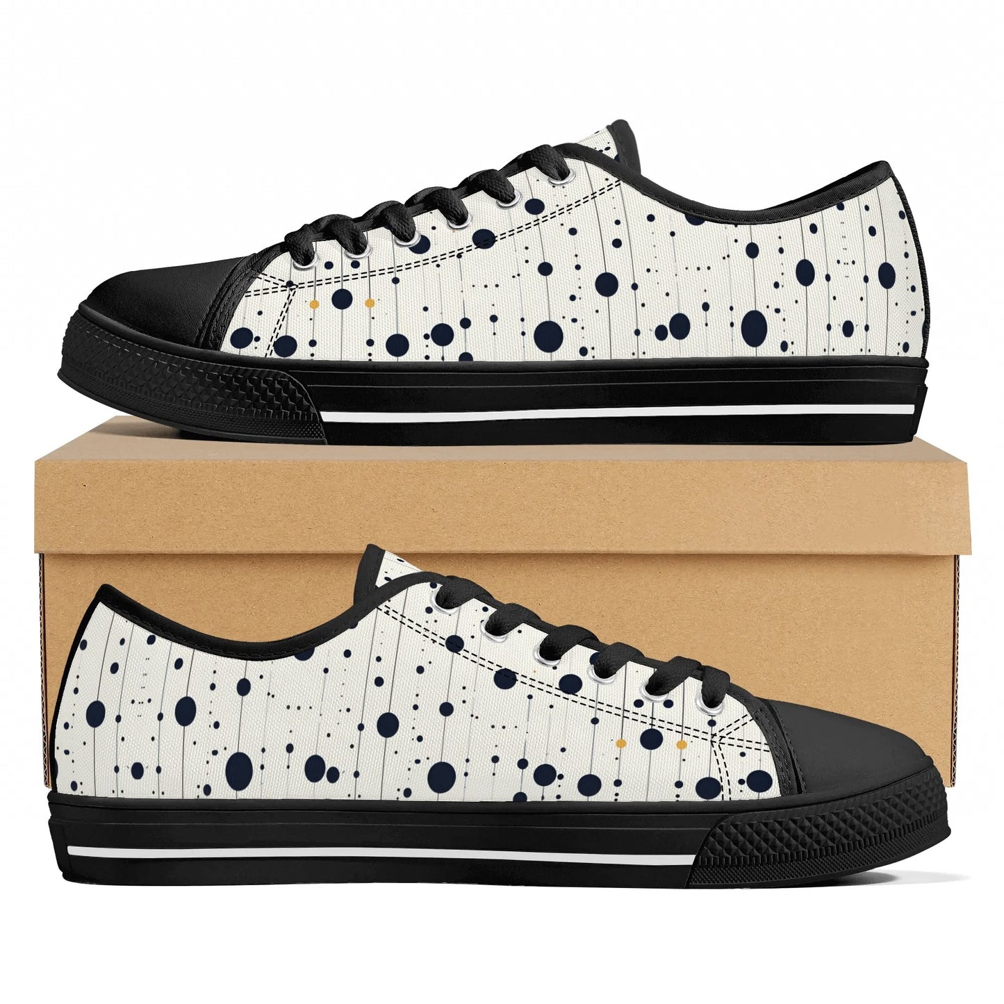 Astro Polka Low Top Canvas Shoes - Women