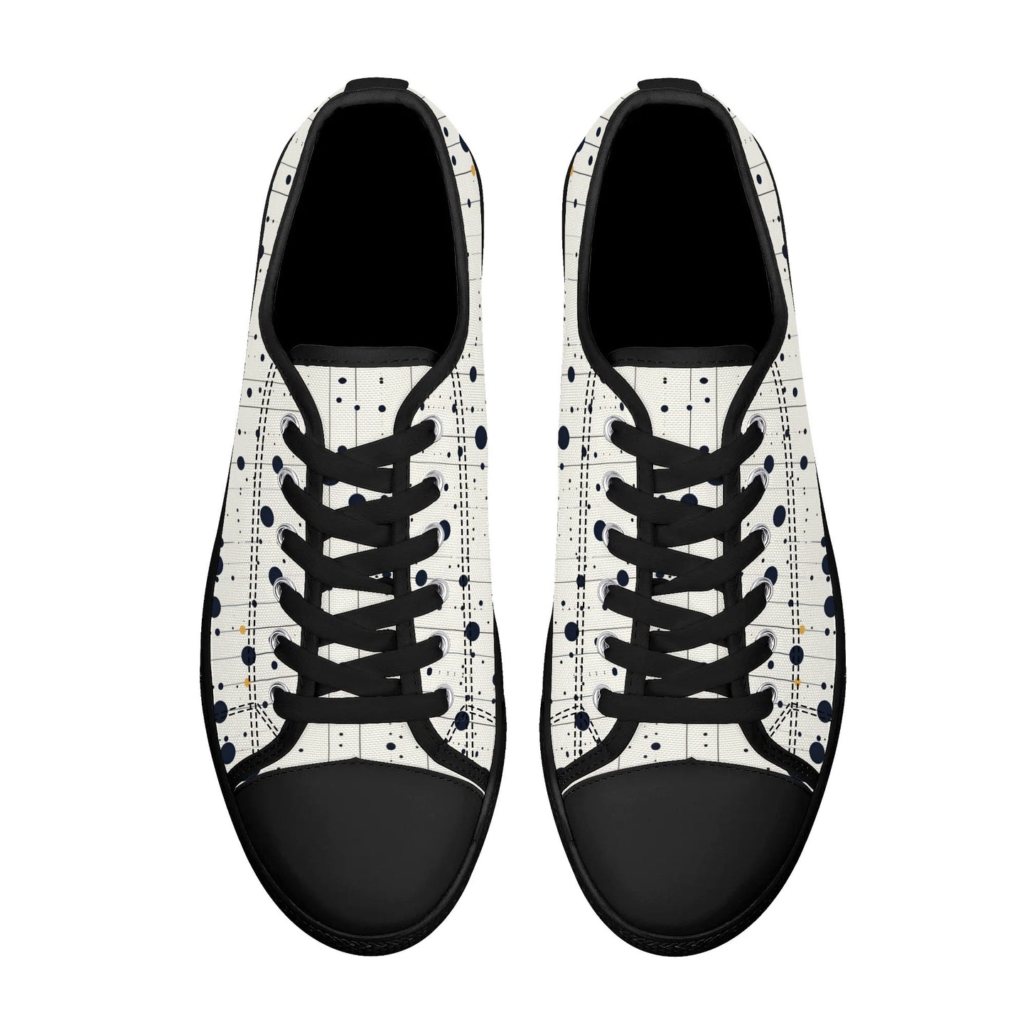 Astro Polka Low Top Canvas Shoes - Women