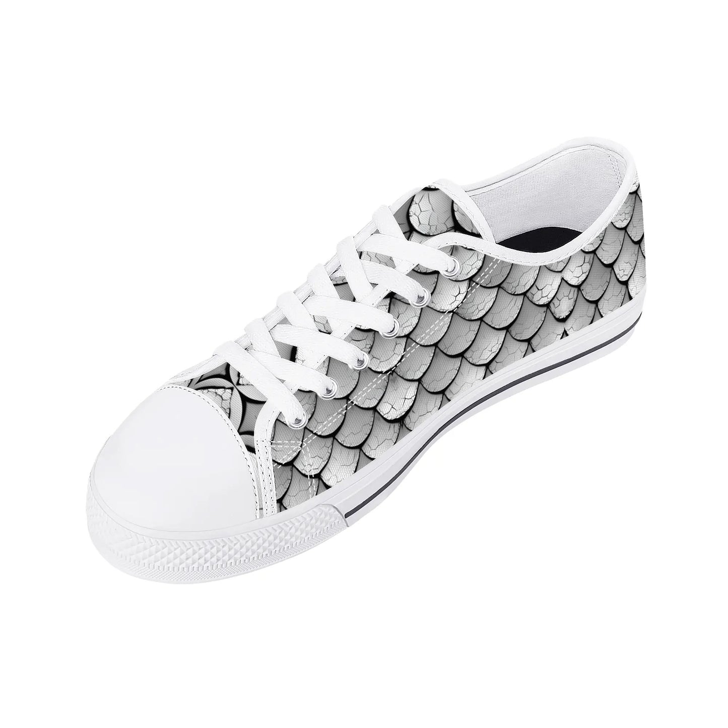 Silver Scales Low Top Canvas Shoes - Women