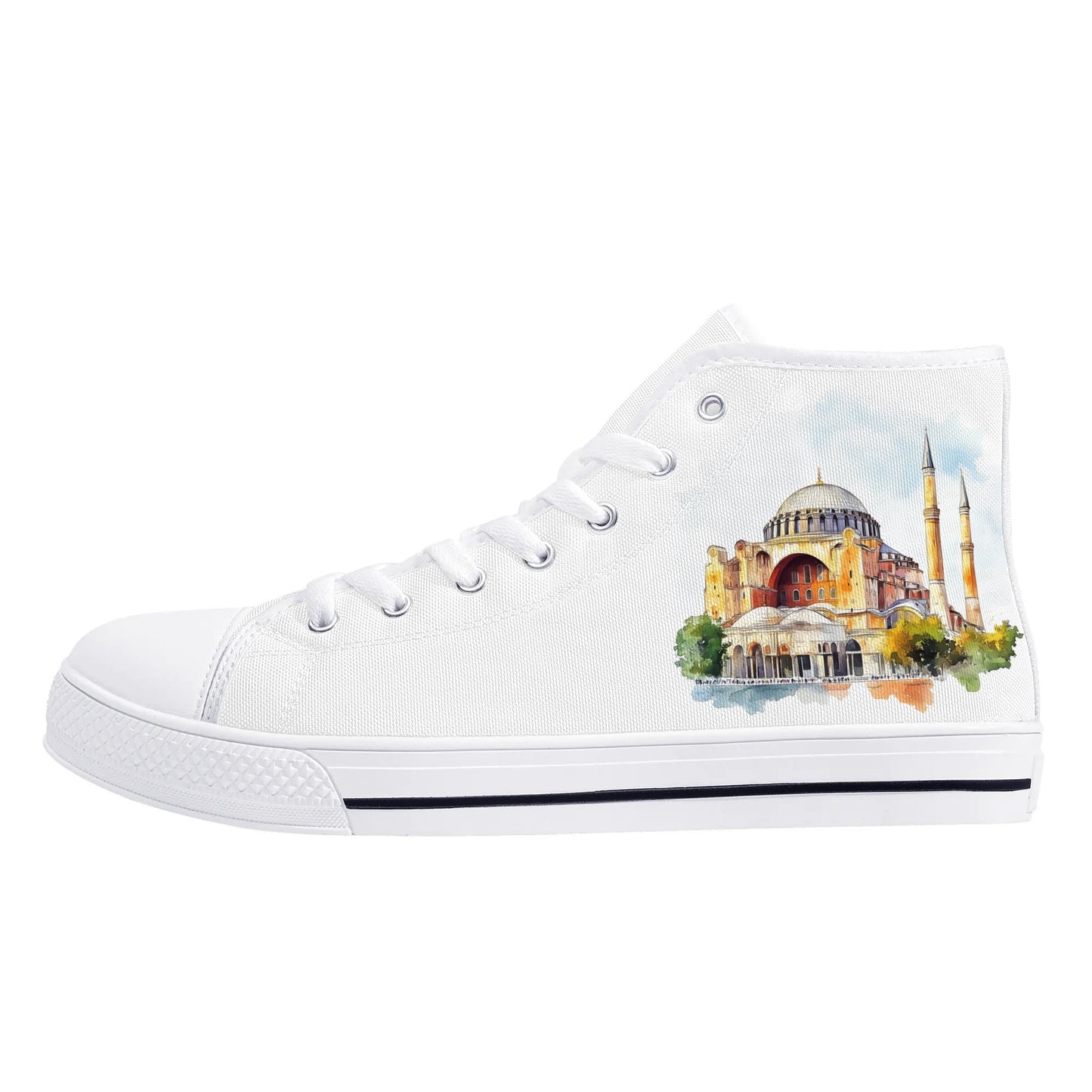 Bosphorus Breeze Minimal High Top Canvas Shoes - Men