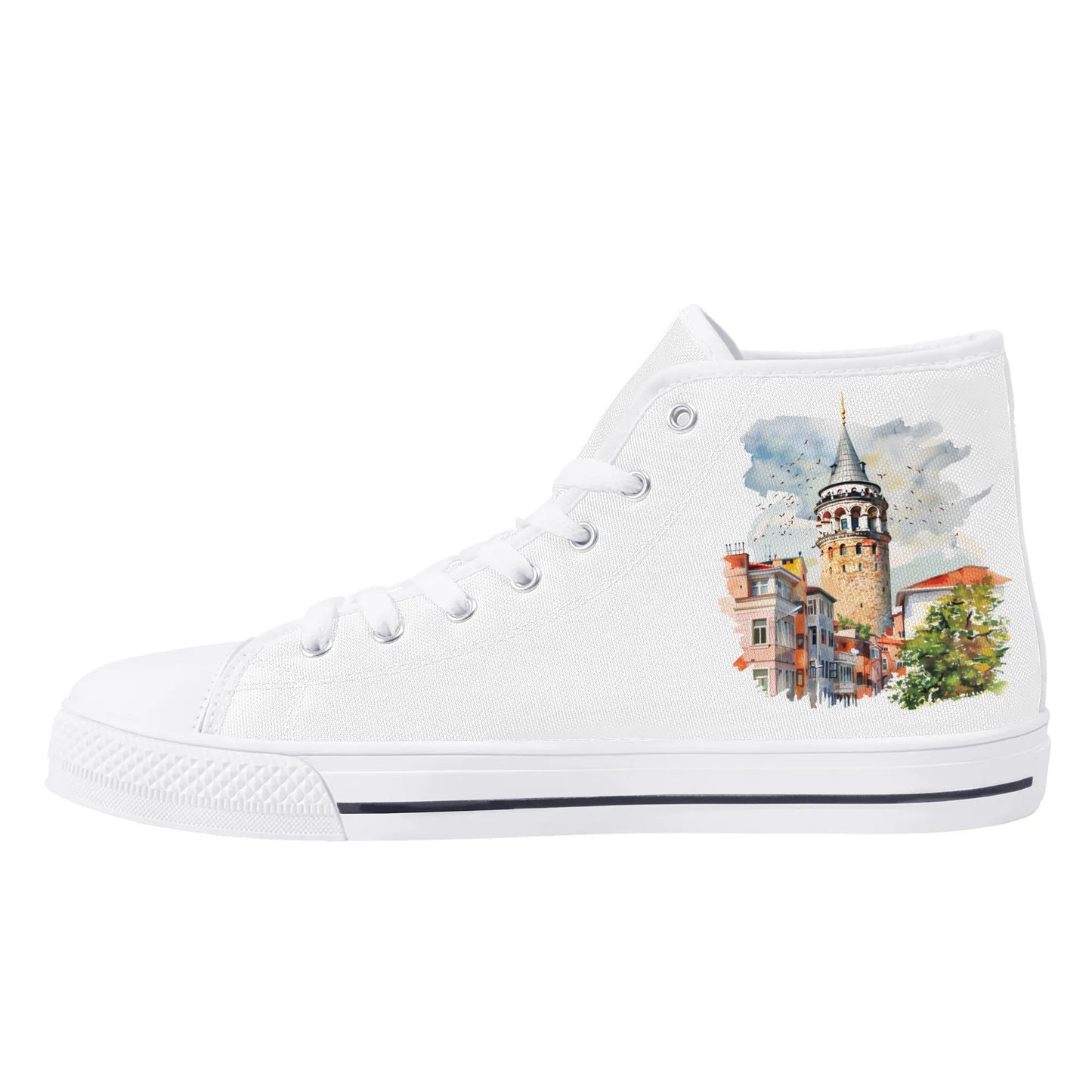 Bosphorus Breeze Minimal High Top Canvas Shoes - Men