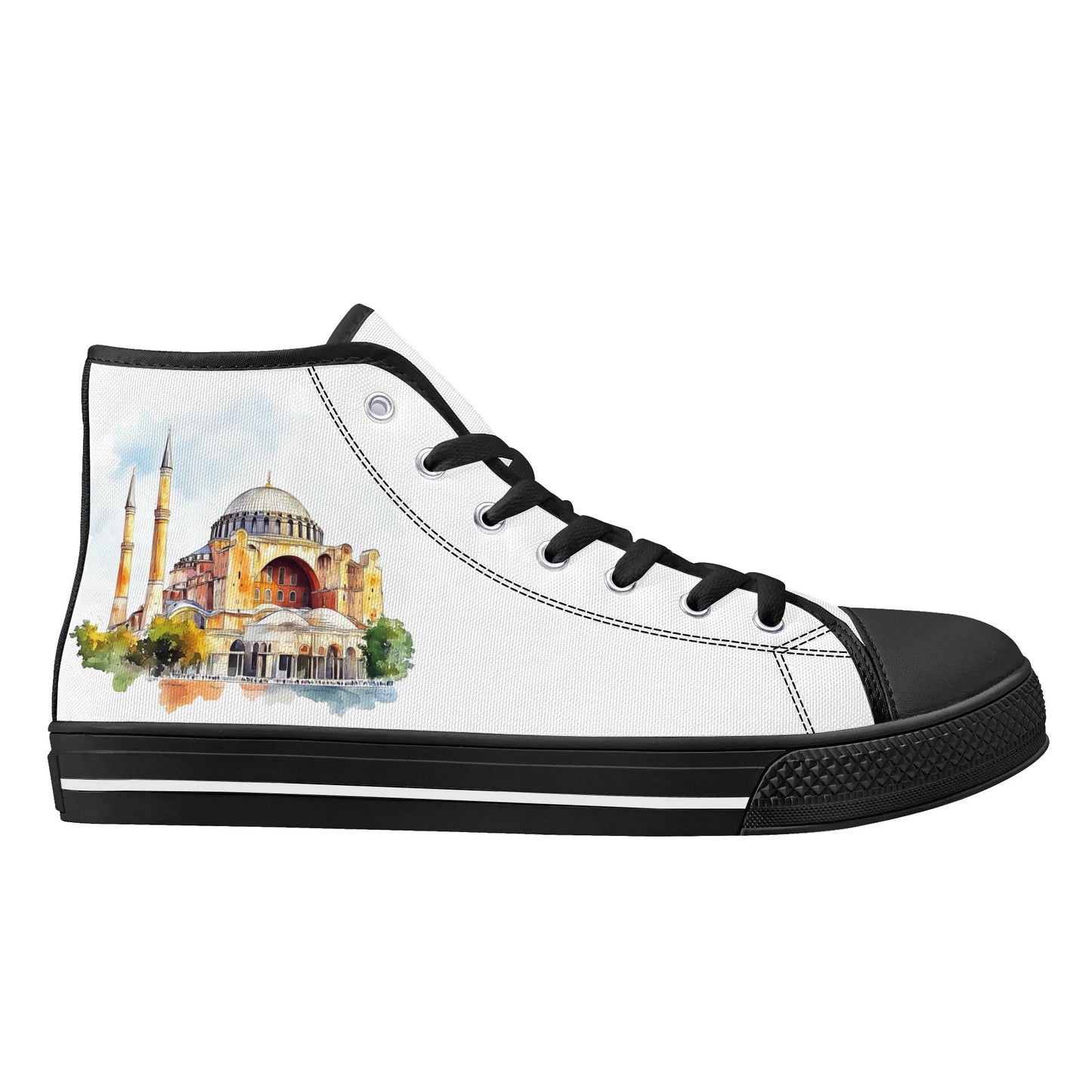 Bosphorus Breeze Minimal High Top Canvas Shoes - Men