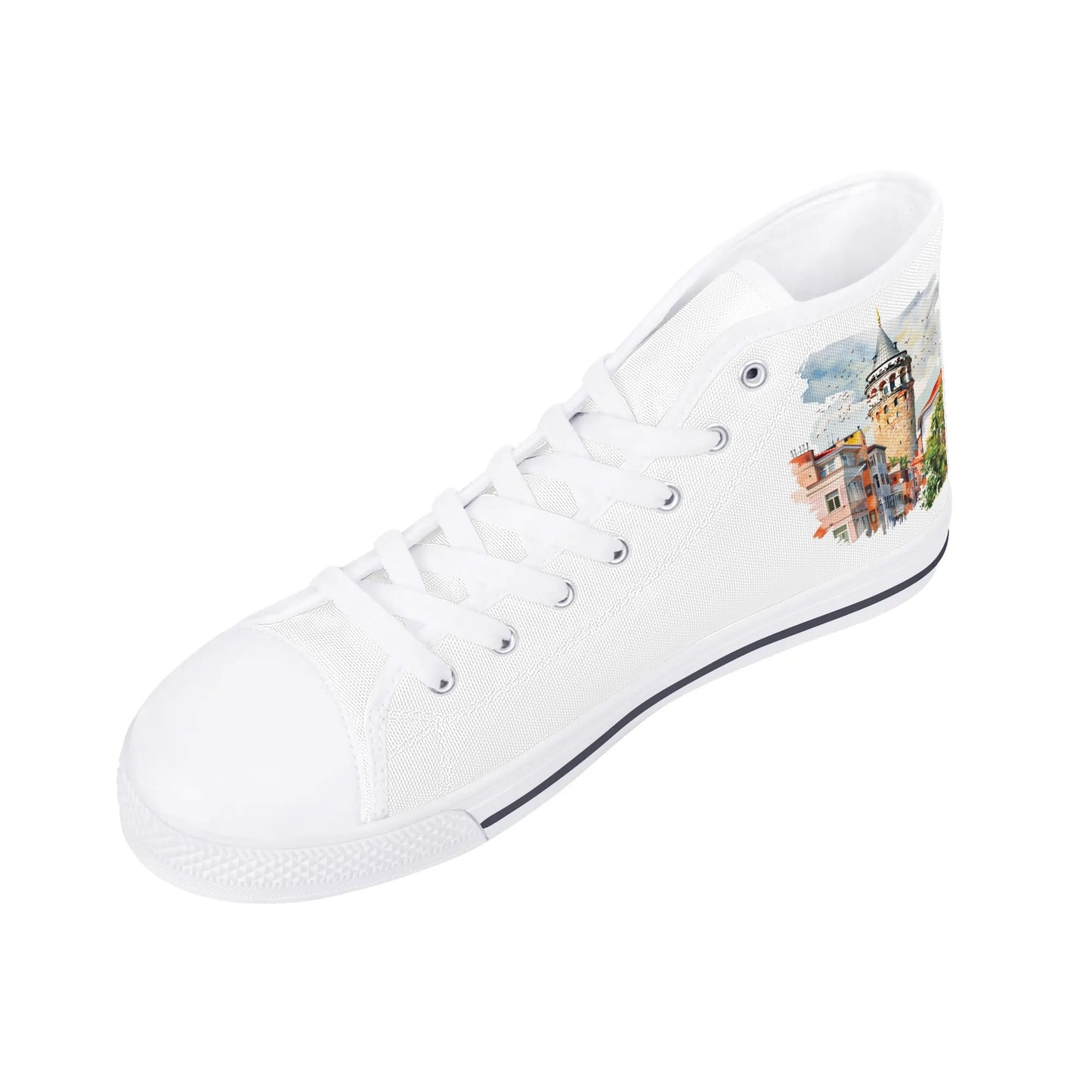 Bosphorus Breeze Minimal High Top Canvas Shoes - Men