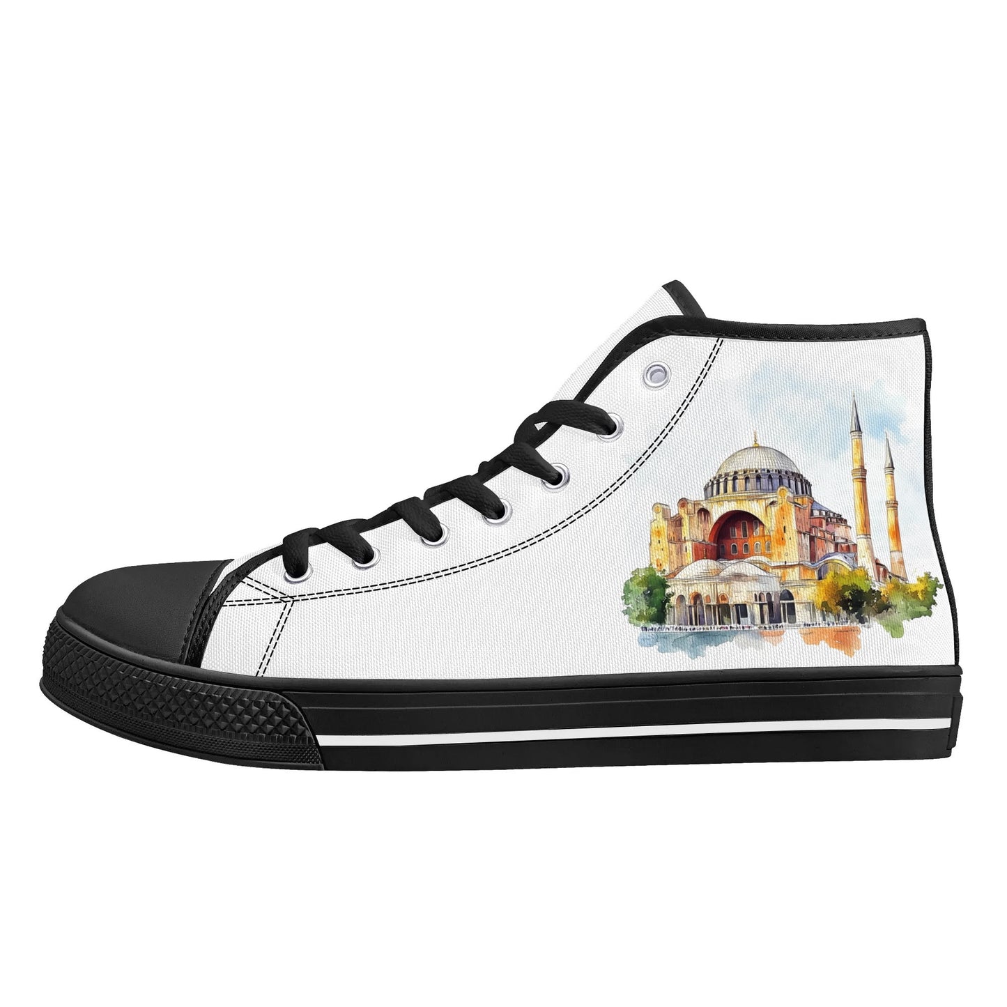 Bosphorus Breeze Minimal High Top Canvas Shoes - Men