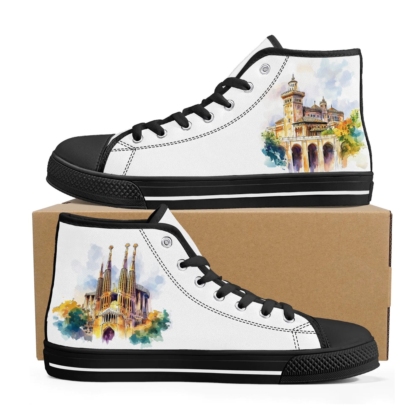 Spain Heritage Minimal High Top Canvas Shoes - Men
