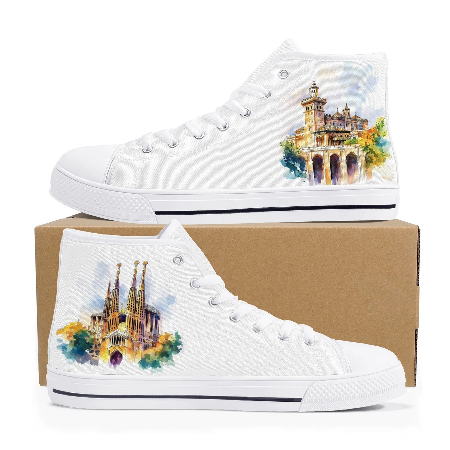 Spain Heritage Minimal High Top Canvas Shoes - Men
