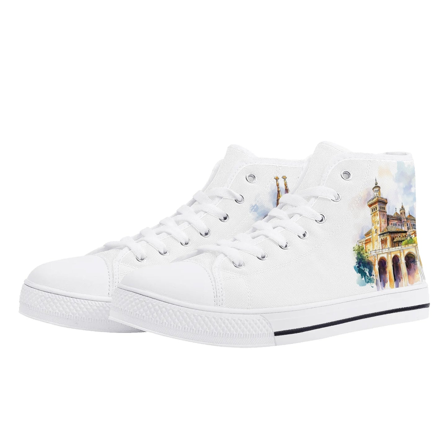 Spain Heritage Minimal High Top Canvas Shoes - Women