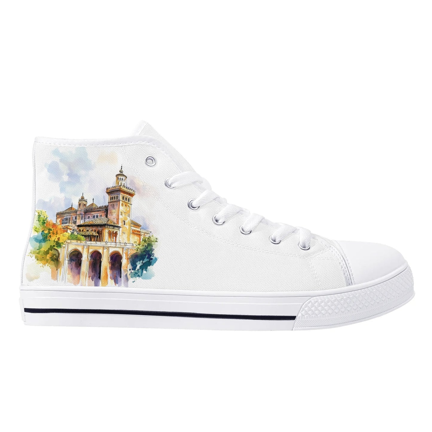 Spain Heritage Minimal High Top Canvas Shoes - Women